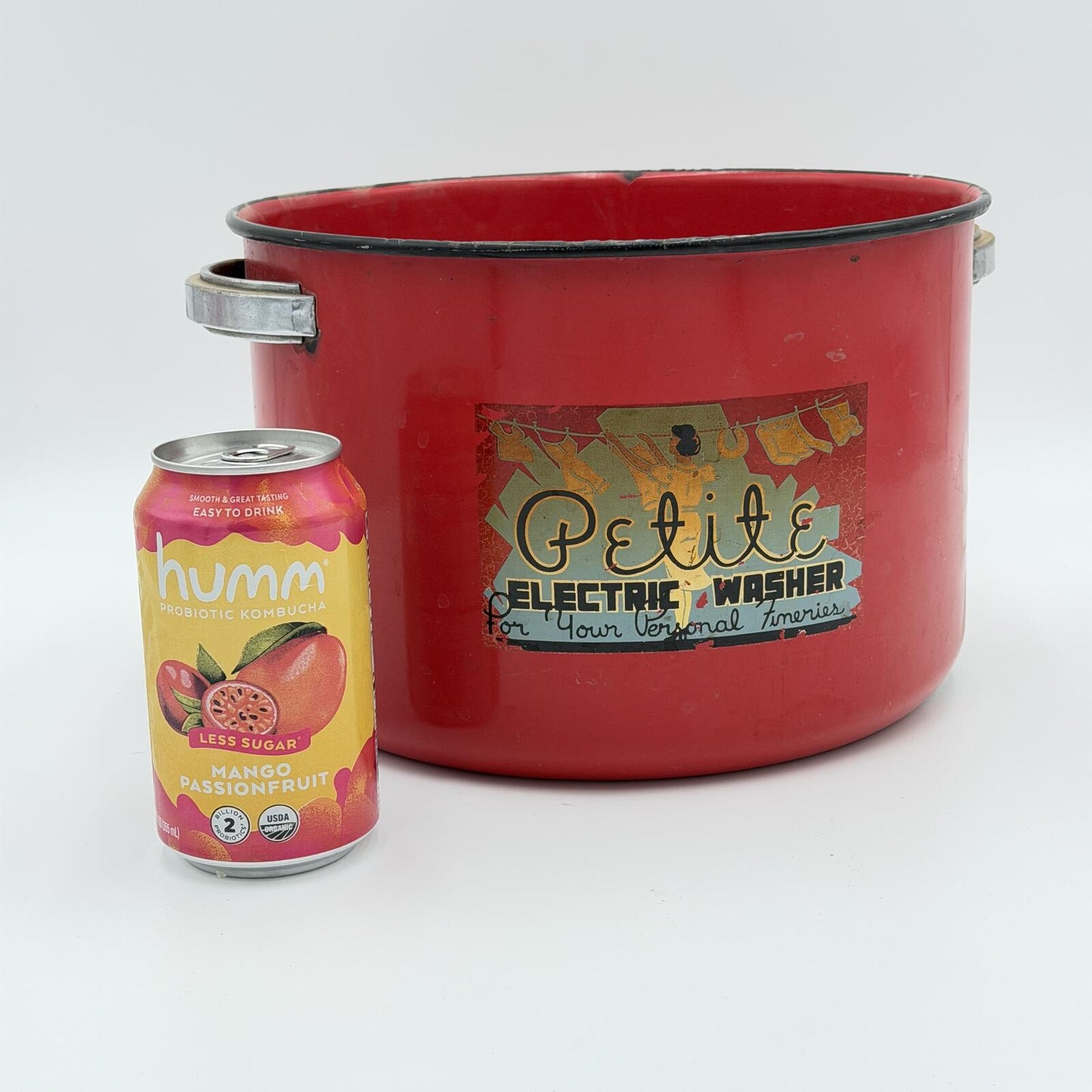 Vintage Red Enamel "Petite Electric Washer" Pot