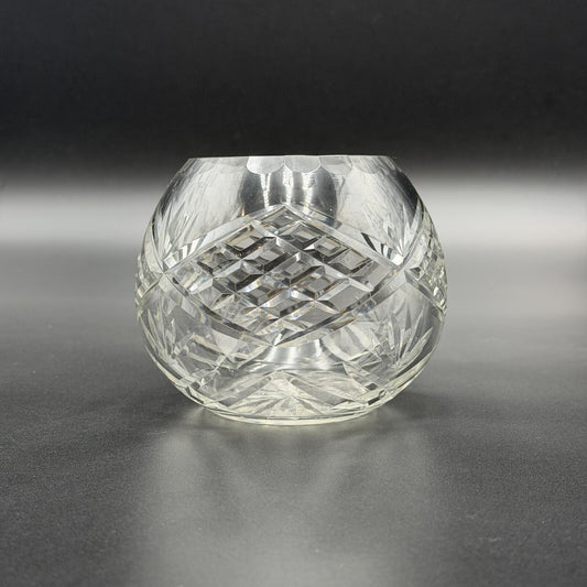 Vintage European Crystal Rose Bowl