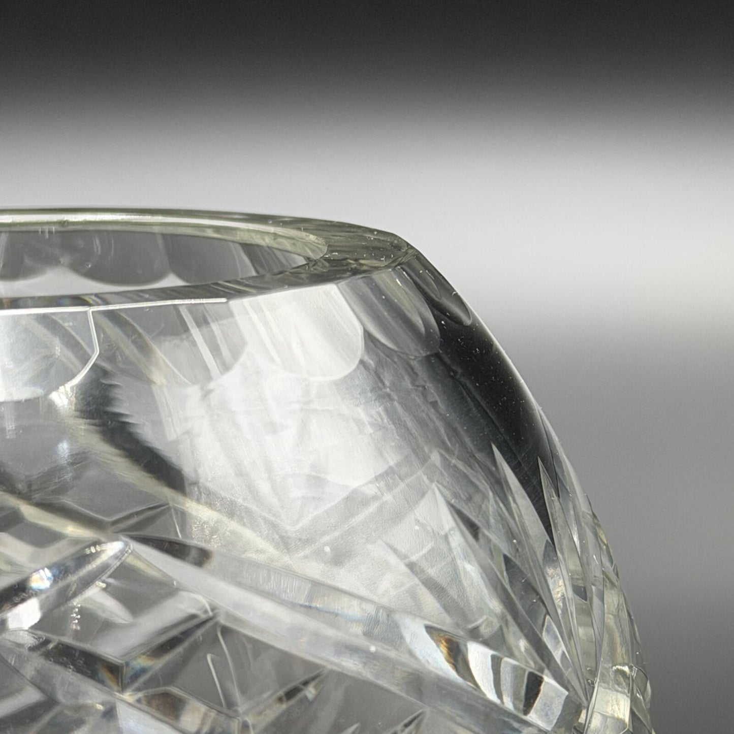 Vintage European Crystal Rose Bowl