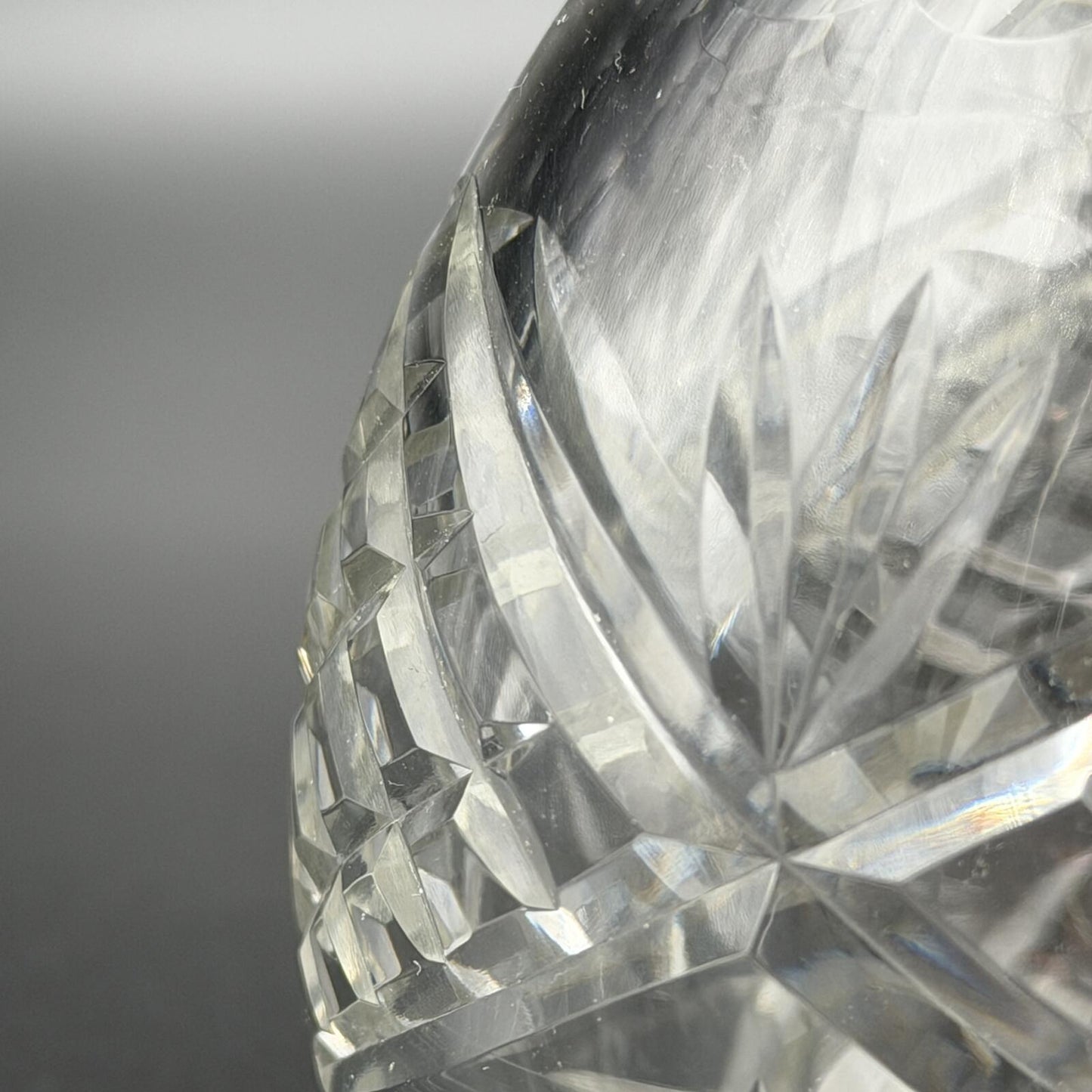 Vintage European Crystal Rose Bowl