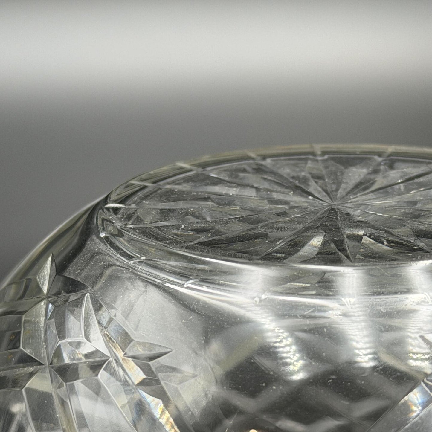 Vintage European Crystal Rose Bowl
