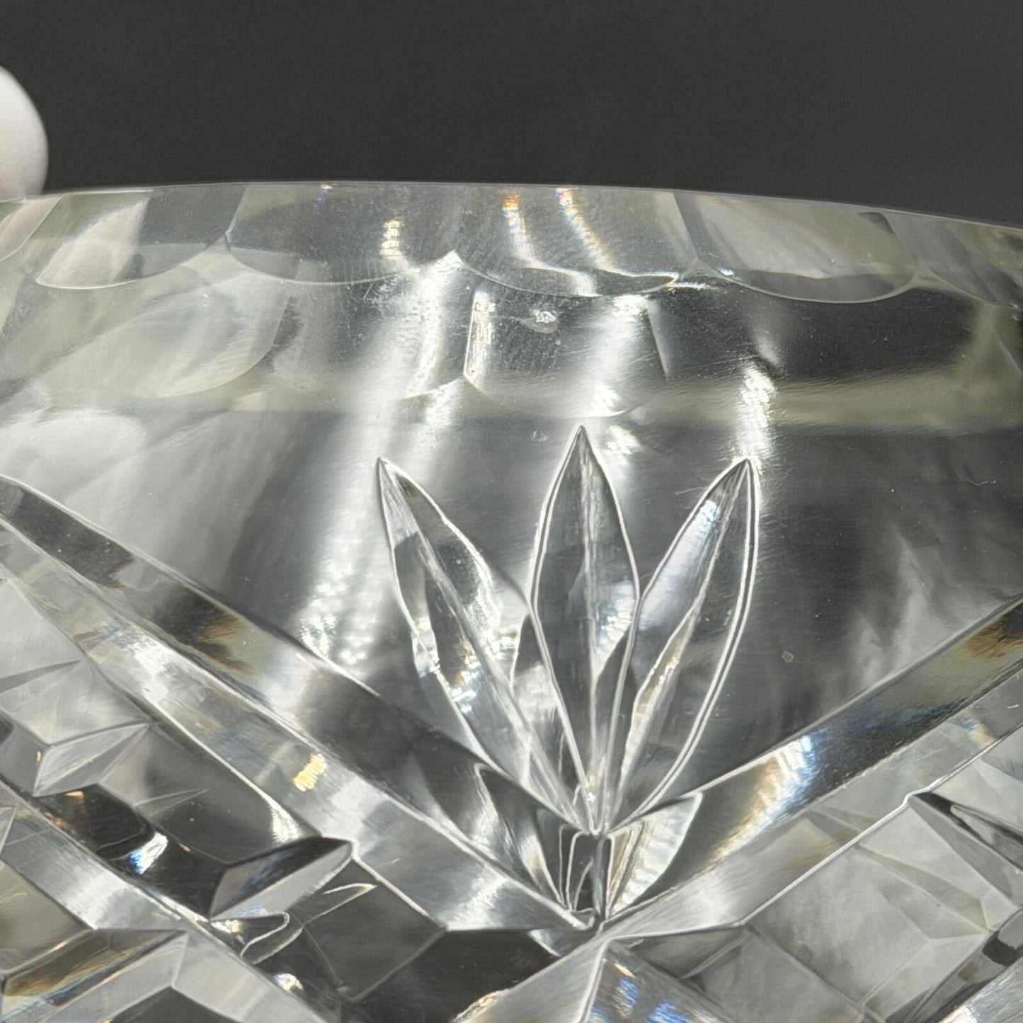 Vintage European Crystal Rose Bowl