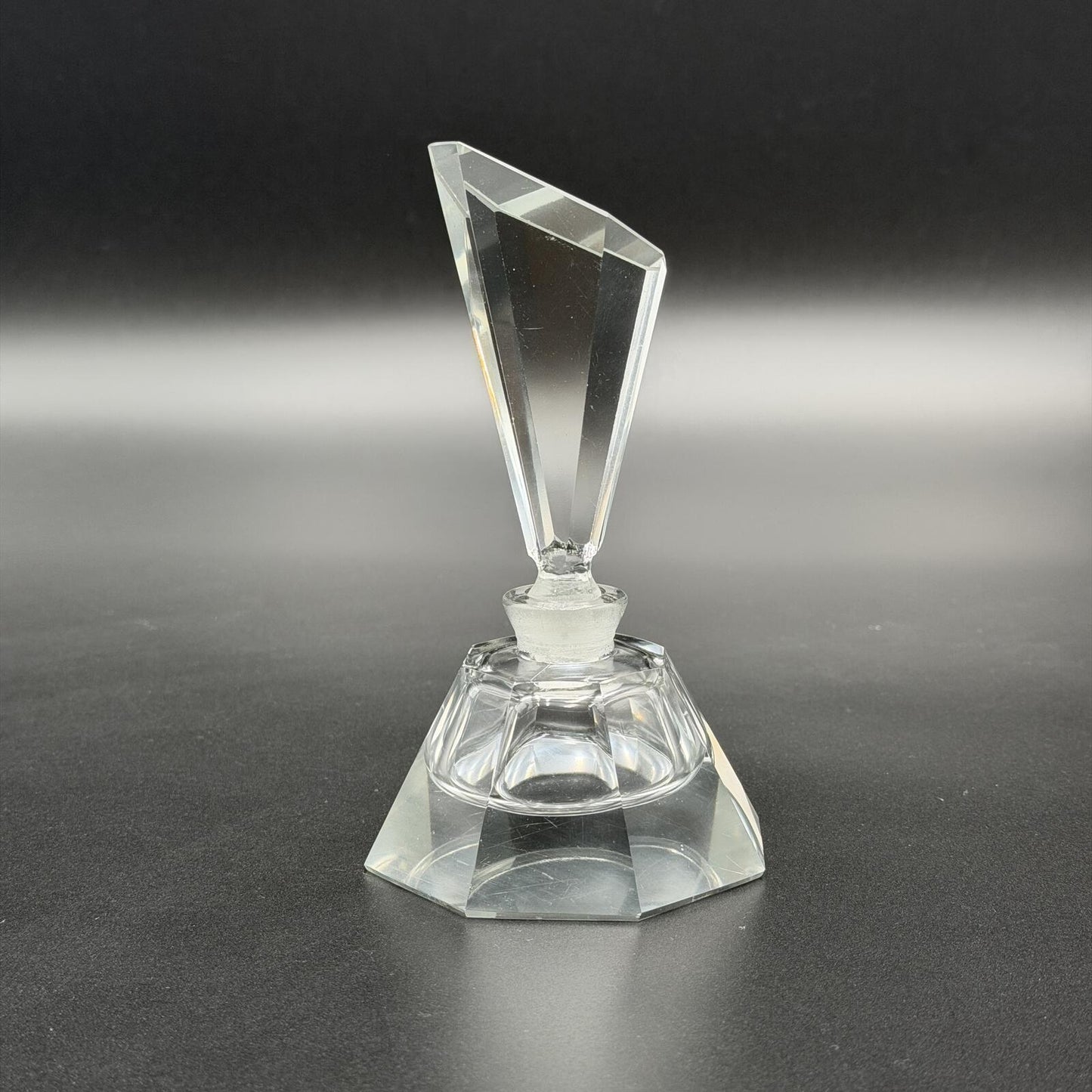 Vintage Art Deco Crystal Perfume Bottle
