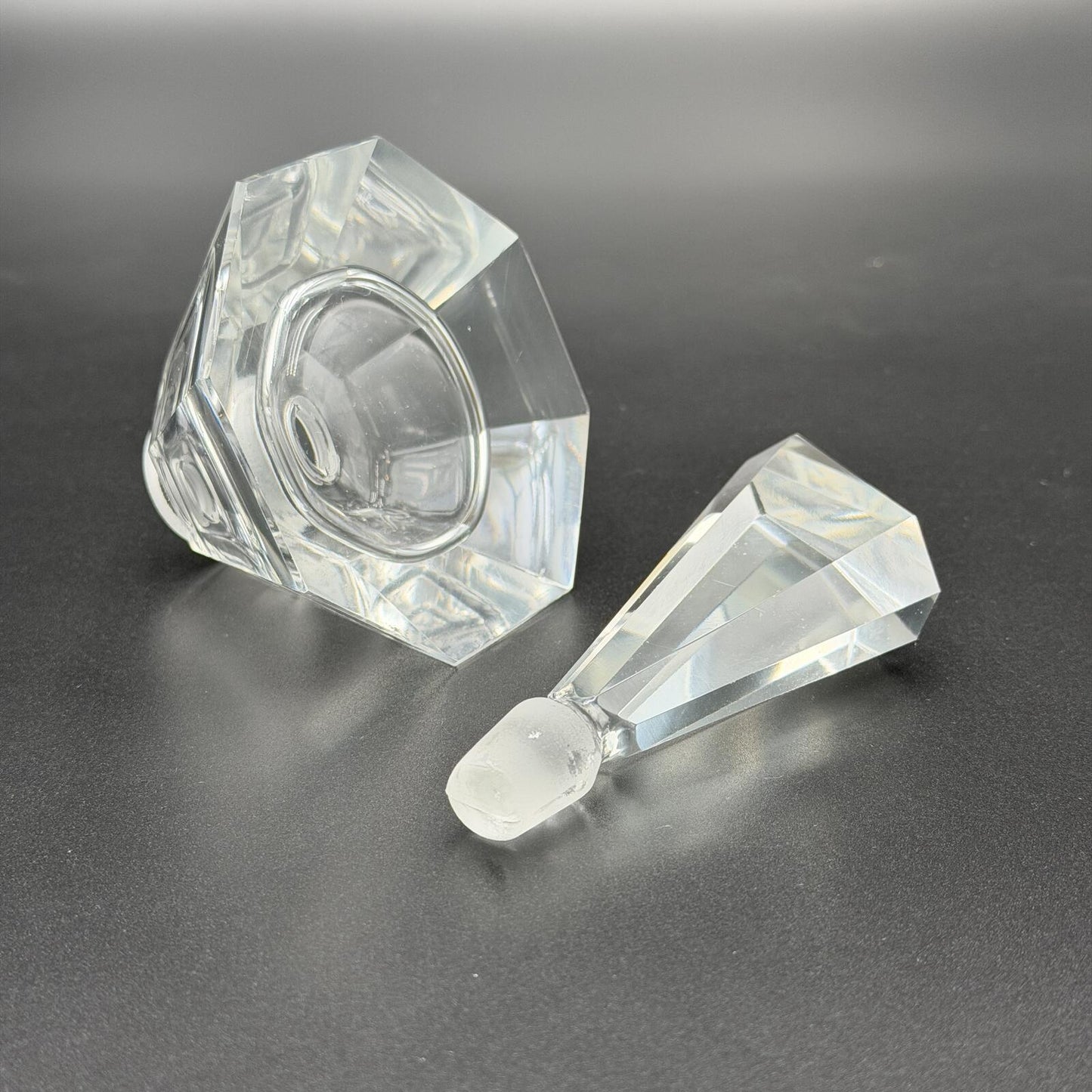 Vintage Art Deco Crystal Perfume Bottle