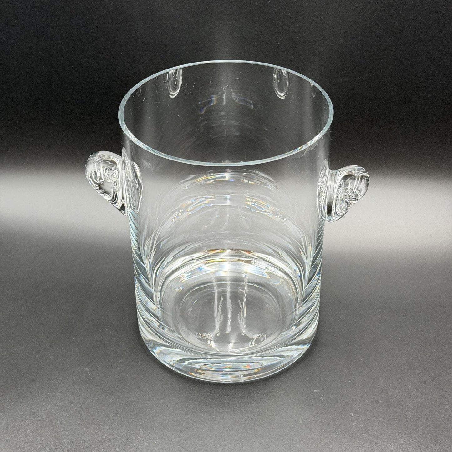 Vintage Glass Ice Bucket / Champagne or Wine Cooler