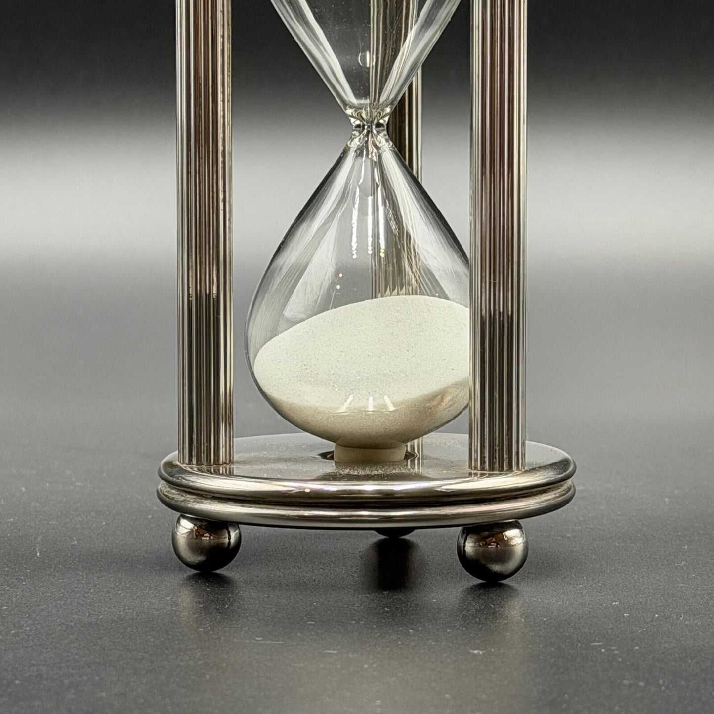 Vintage Silver-Plated Hourglass/Sand Timer