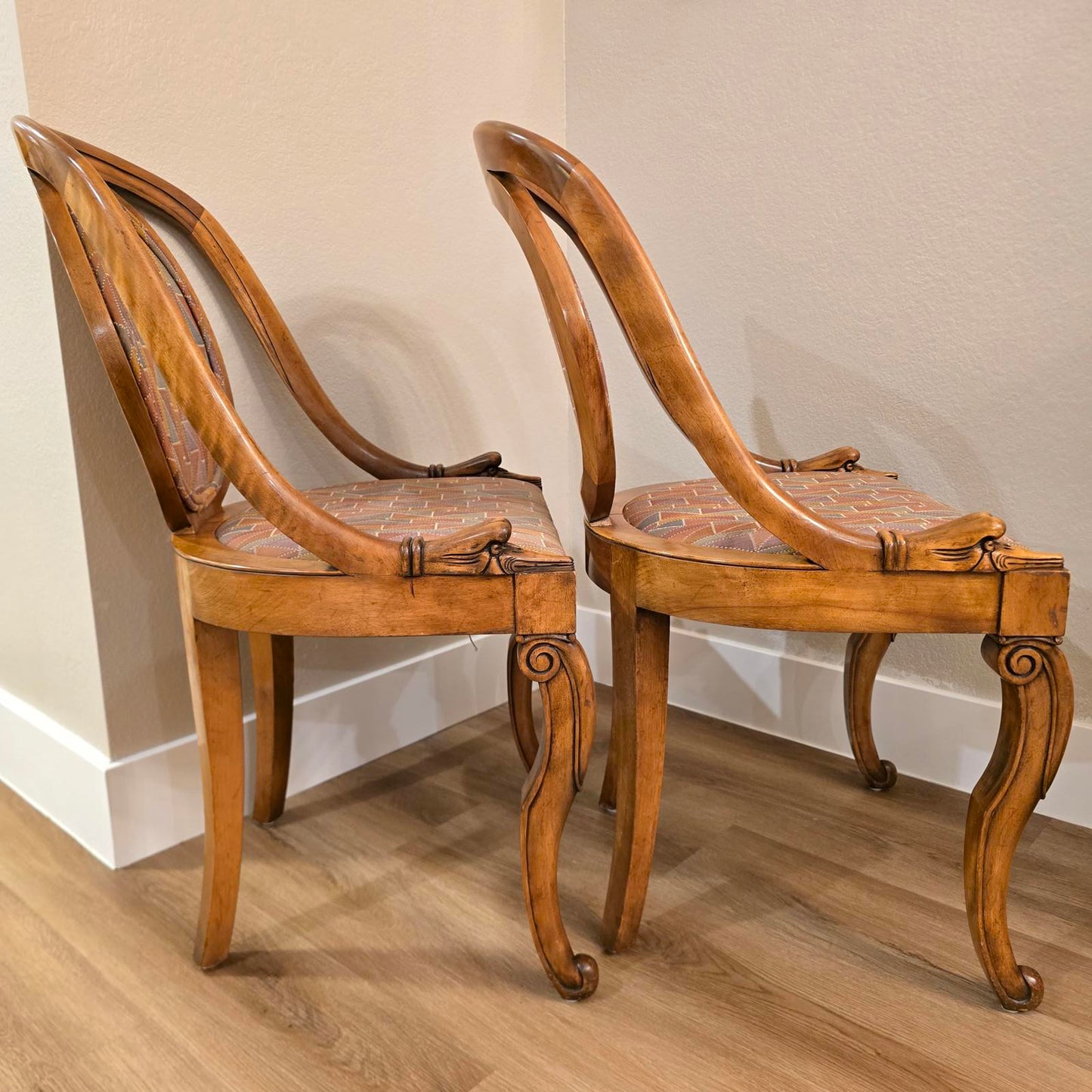 Antique 1920's French Art Deco Goosehead Dining Chairs