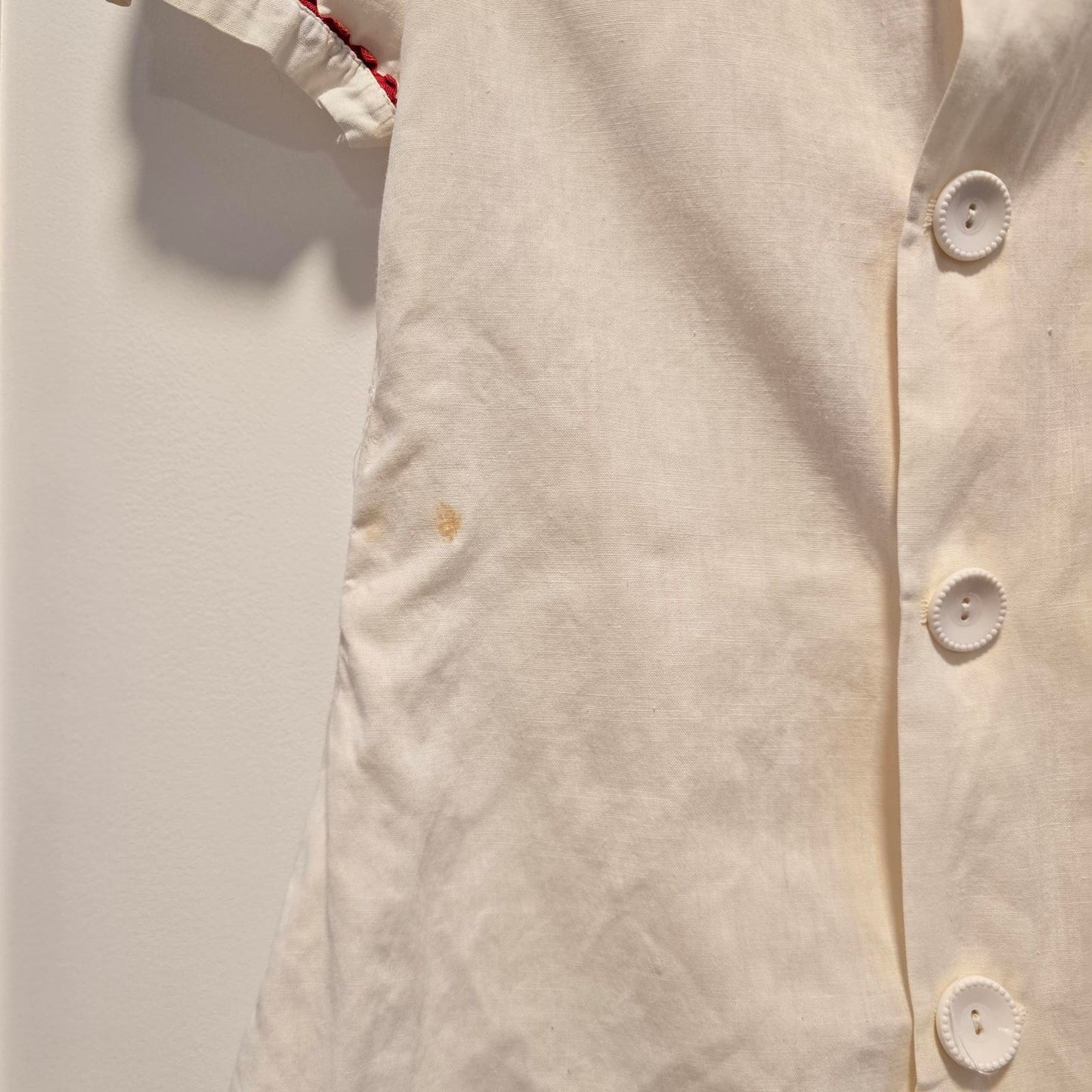 Vintage Hand-Sewn and Appliqued Children's Cotton Dress