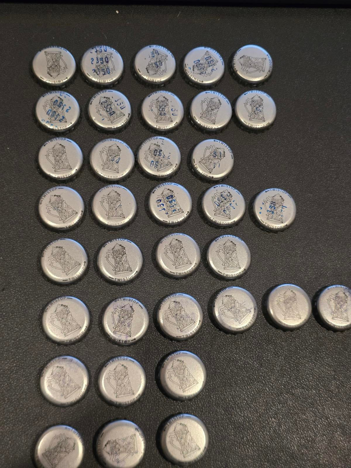 Set of 69 Falstaff Beer Rebus/Puzzle Bottle Caps