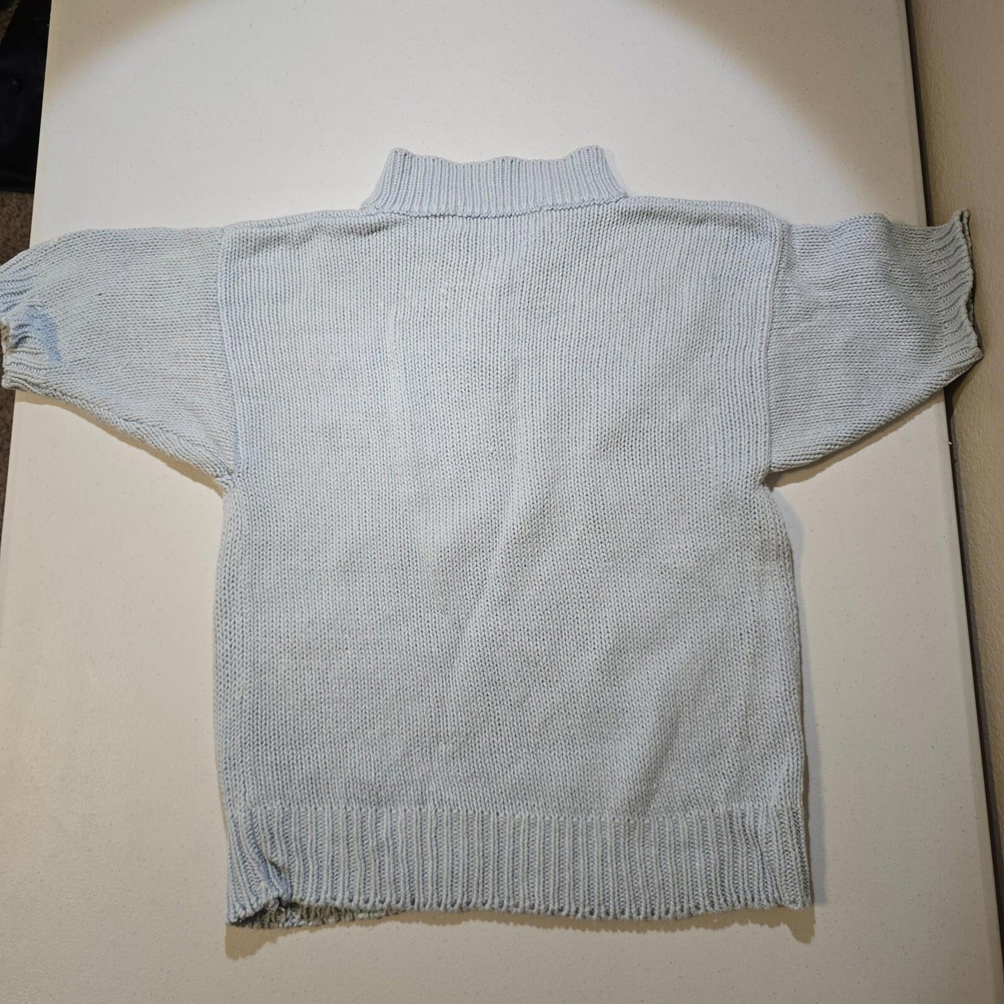 Chaus Small Women's Short Sleeve Sweater - Blue