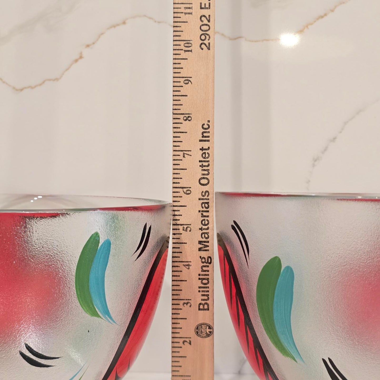 Kosta-Boda Hand-Painted Large Floating Hearts Bowl- Priced Individually, 2 Avail