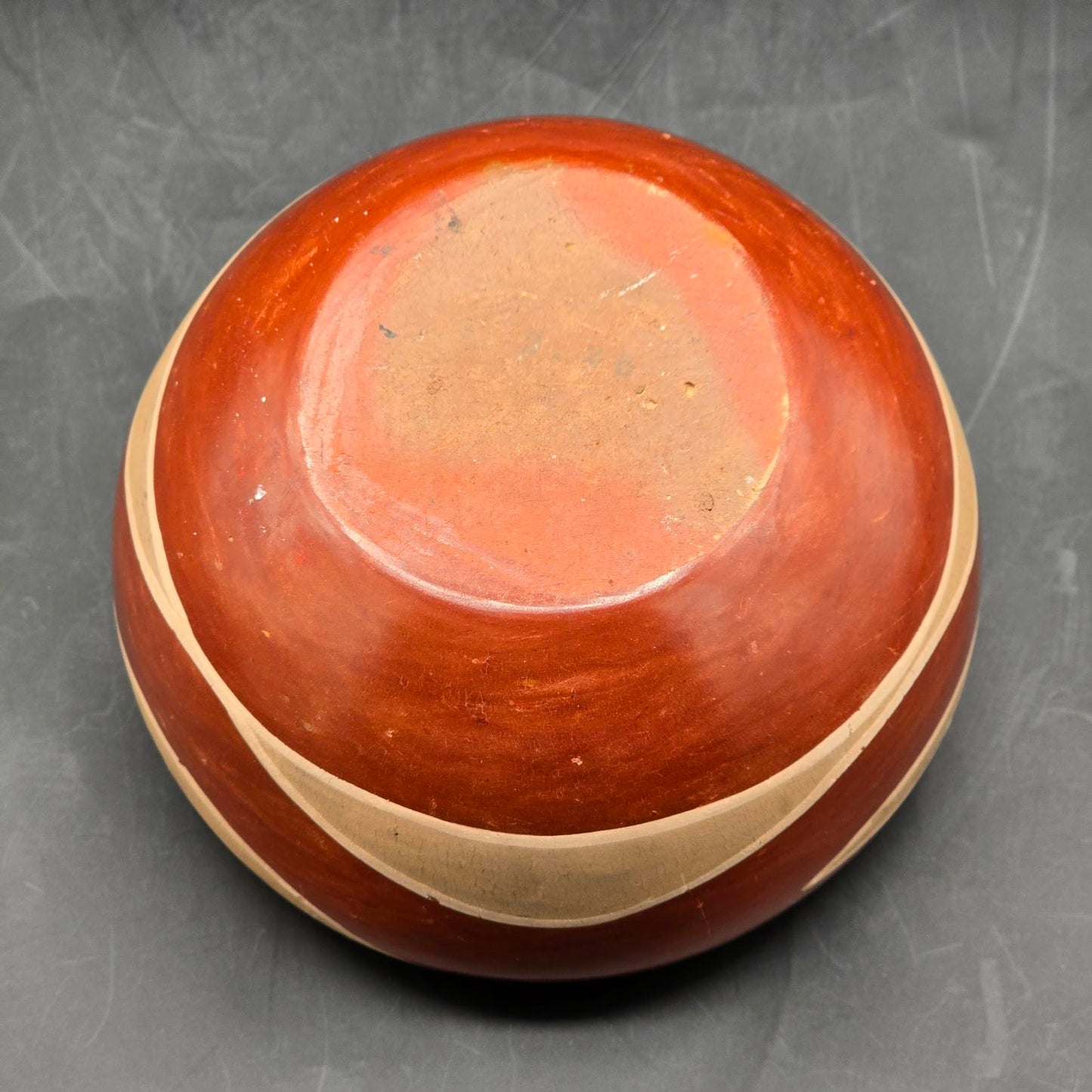 Vintage Santa Clara Pueblo Redware Bowl