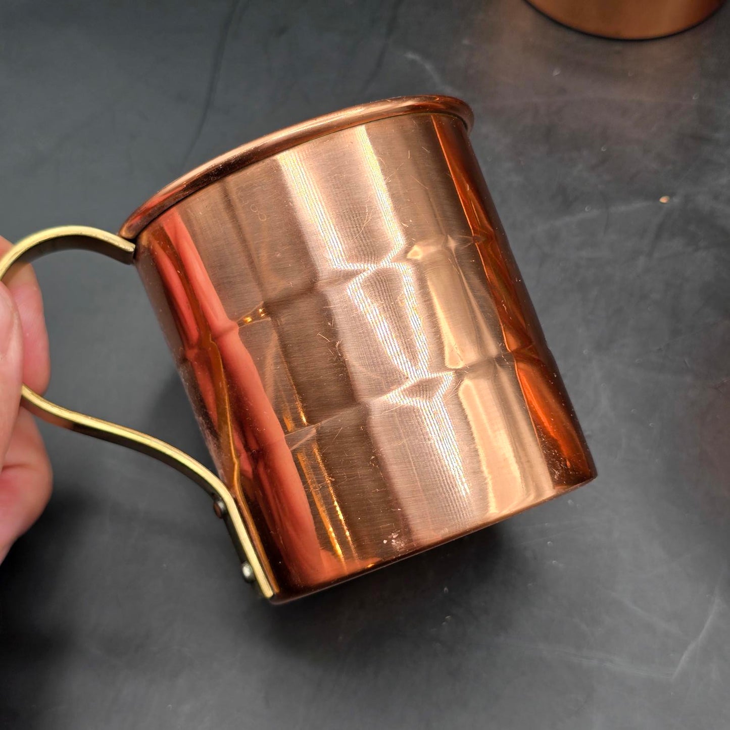 Vintage Set of Copper and Brass Mugs