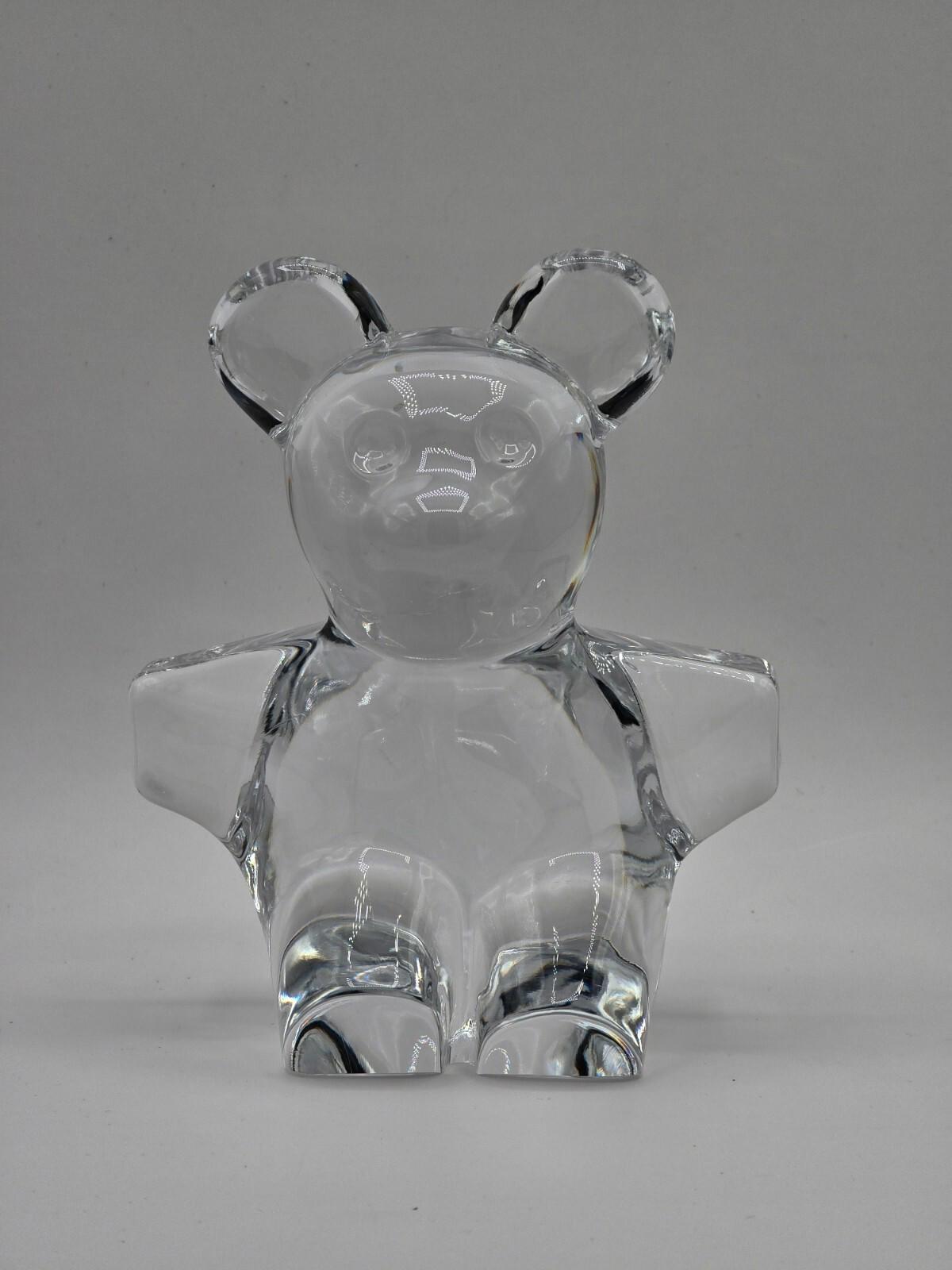 Beautiful French Daum Crystal Teddy Bear