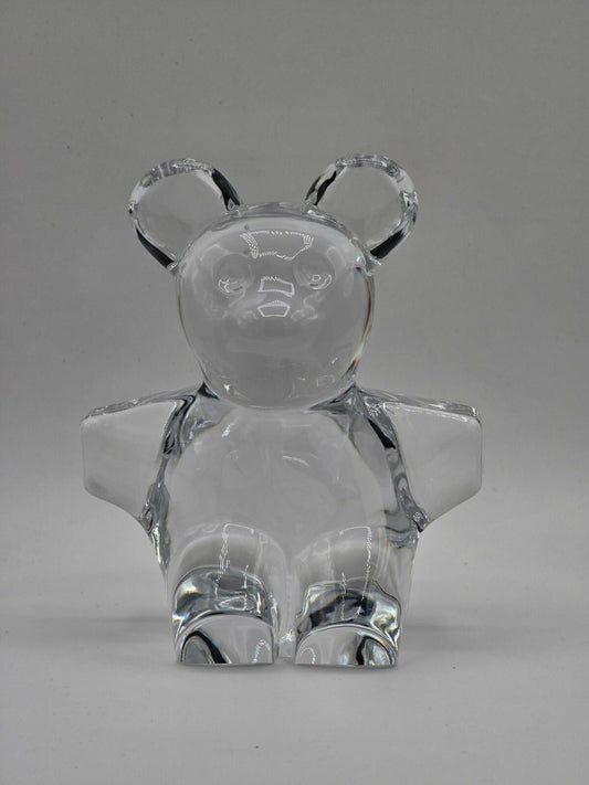 Beautiful French Daum Crystal Teddy Bear