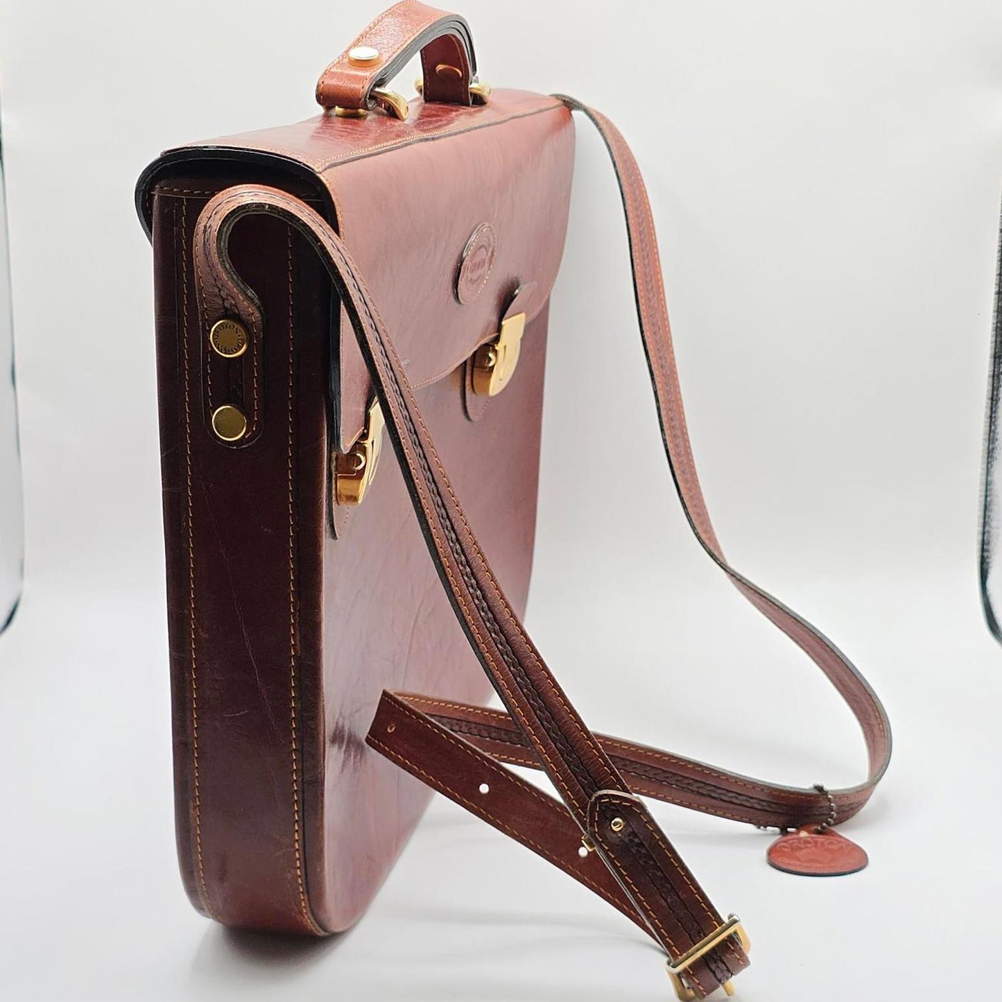 Oroton Leather Messenger Bag