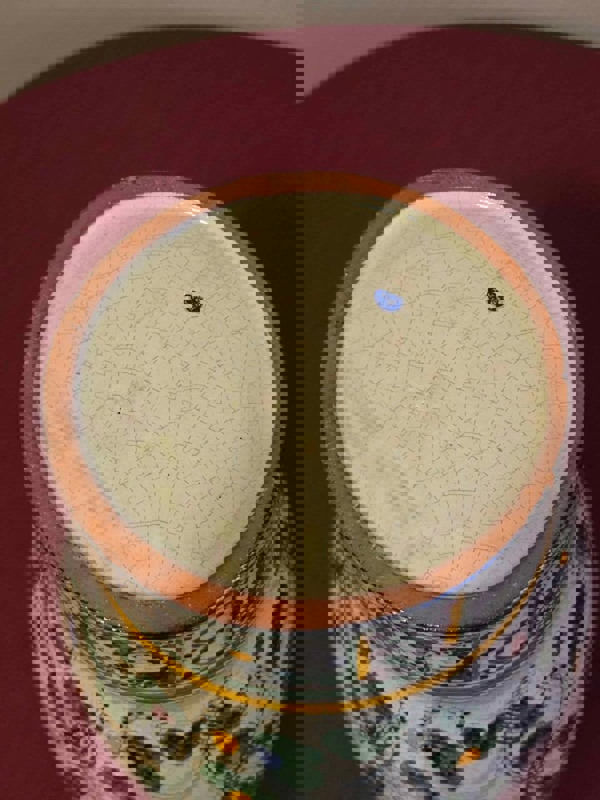 Large, Vintage Hand Painted Mexican Talavera Jar/Urn with Lid