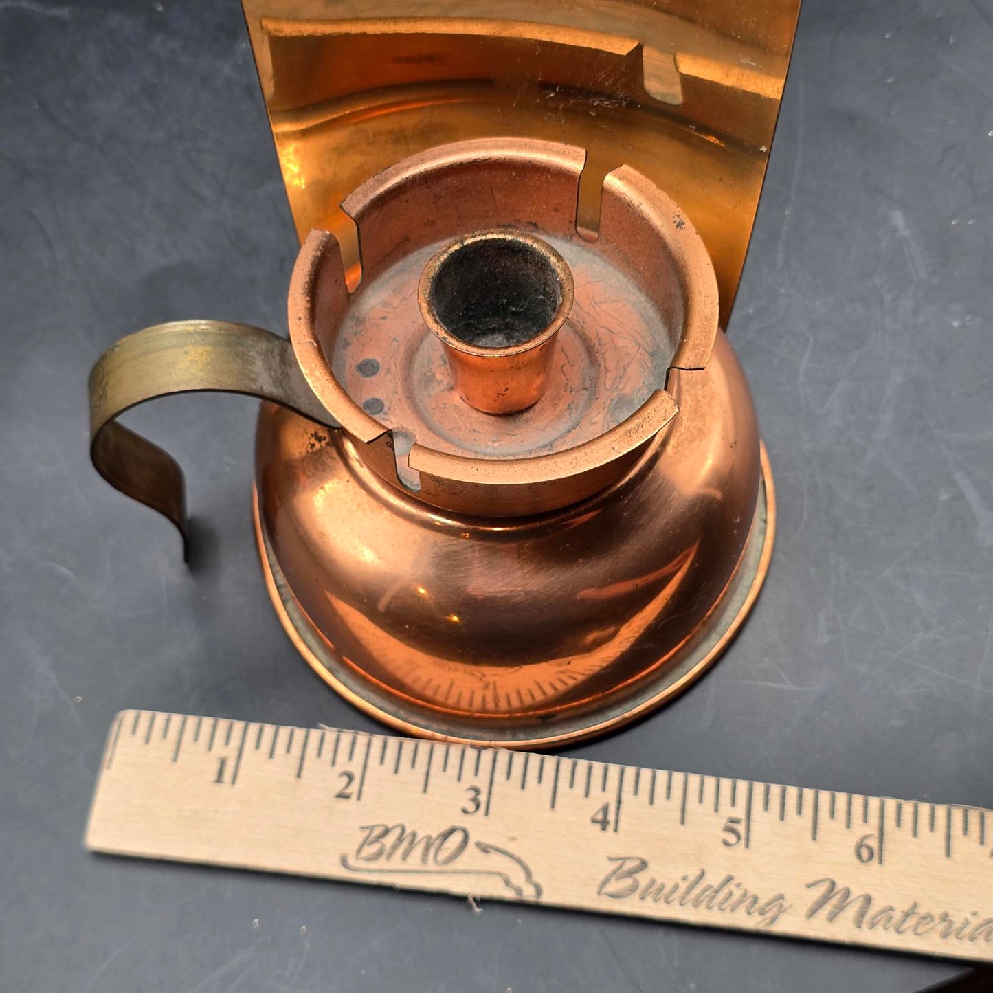 Vintage Coppercraft Guild Copper and Brass Chamber-Stick Candle Holders