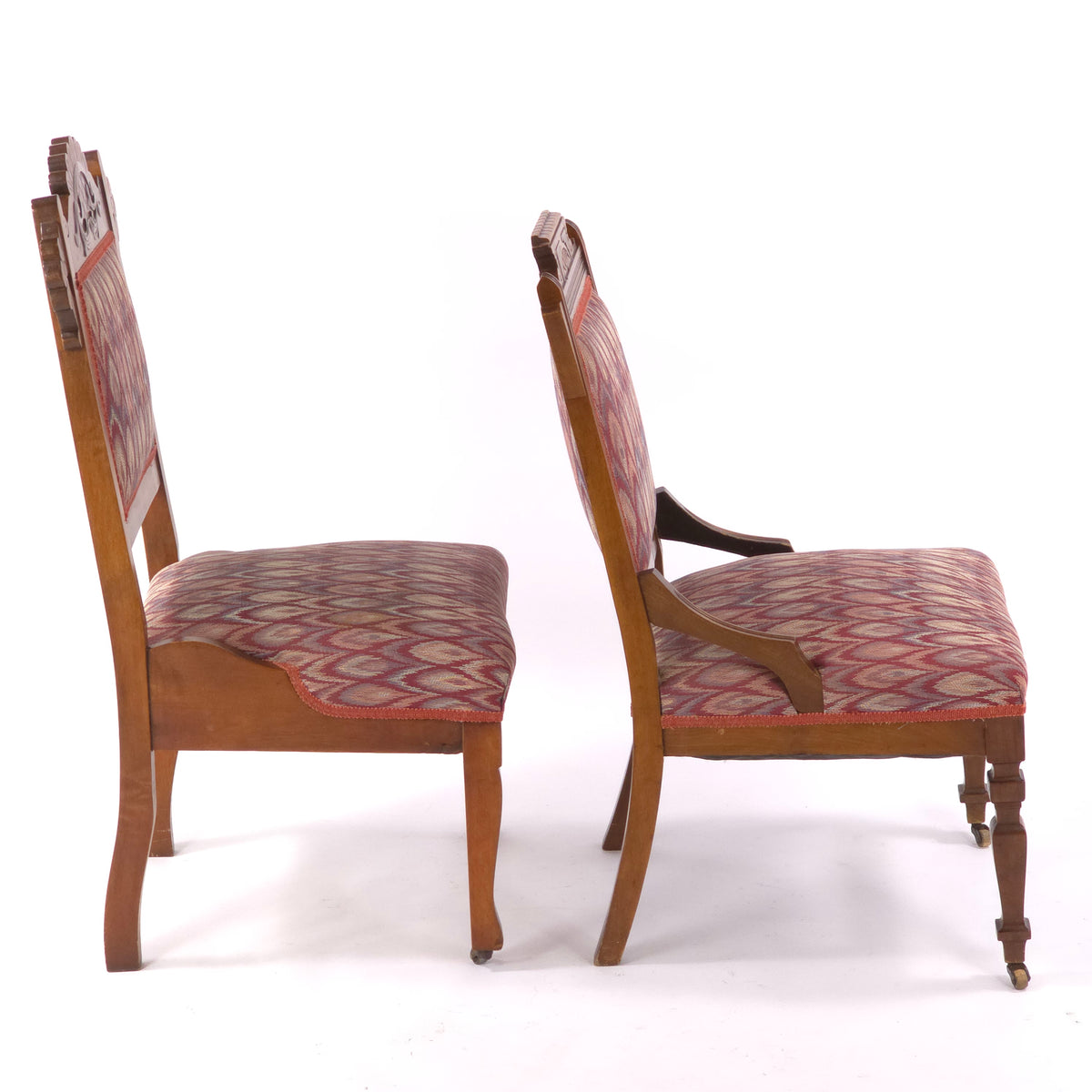 Antique Victorian Eastlake Style, Parlor Accent Chairs — additional view