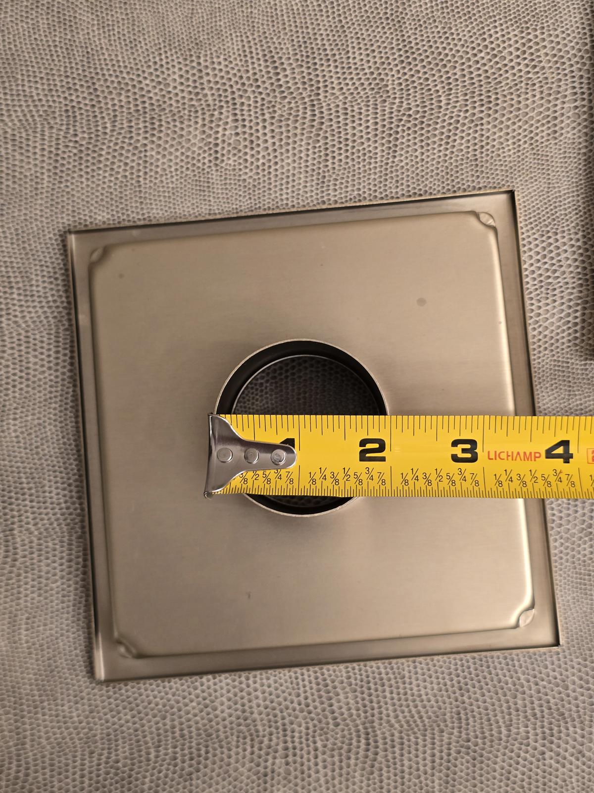 Quality 304 Stainless Steel 6" Square Shower Drain - Brushed Gold Finish