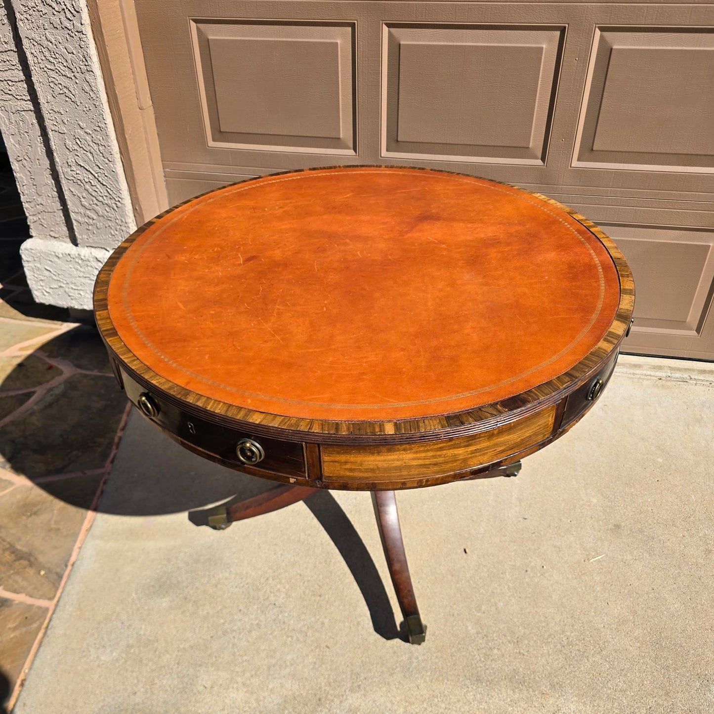 Antique Georgian Style Drum Table