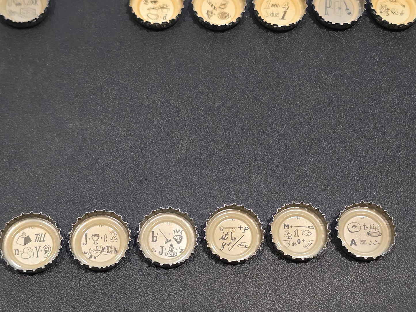 Set of 69 Falstaff Beer Rebus/Puzzle Bottle Caps
