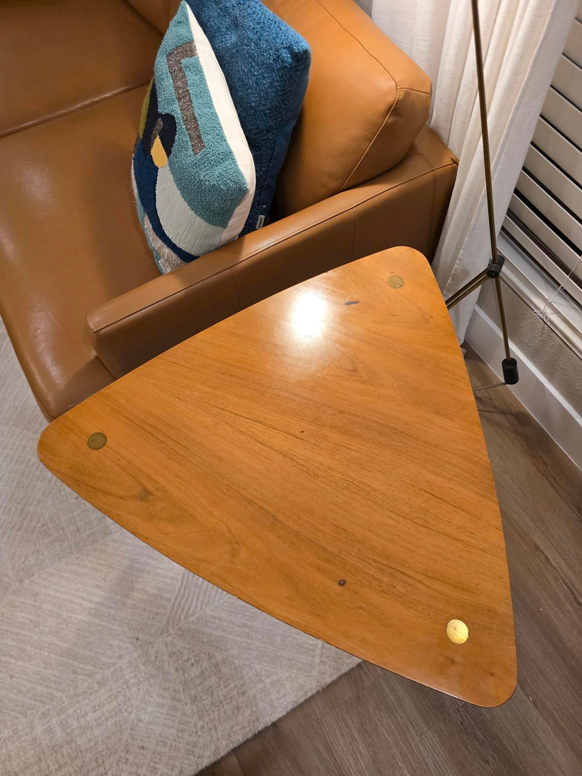 Vintage MCM Kresten Buch Triangular Side Table