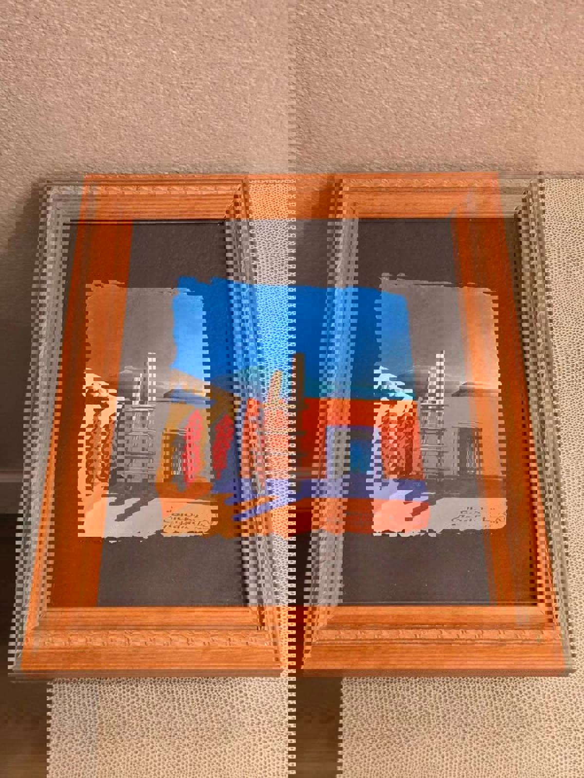 Geraldine Tso Original Painting on Paper-"Blue Day"