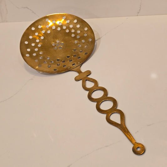 Vintage Brass Skimmer with Ornate Loop Handle