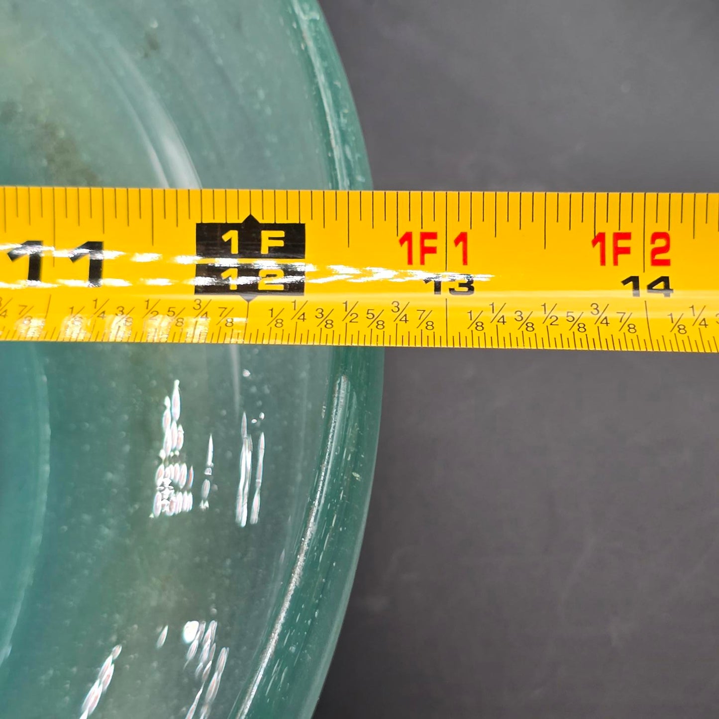 Hand-Blown Glass Bowl with Wrought Iron Footed-Stand