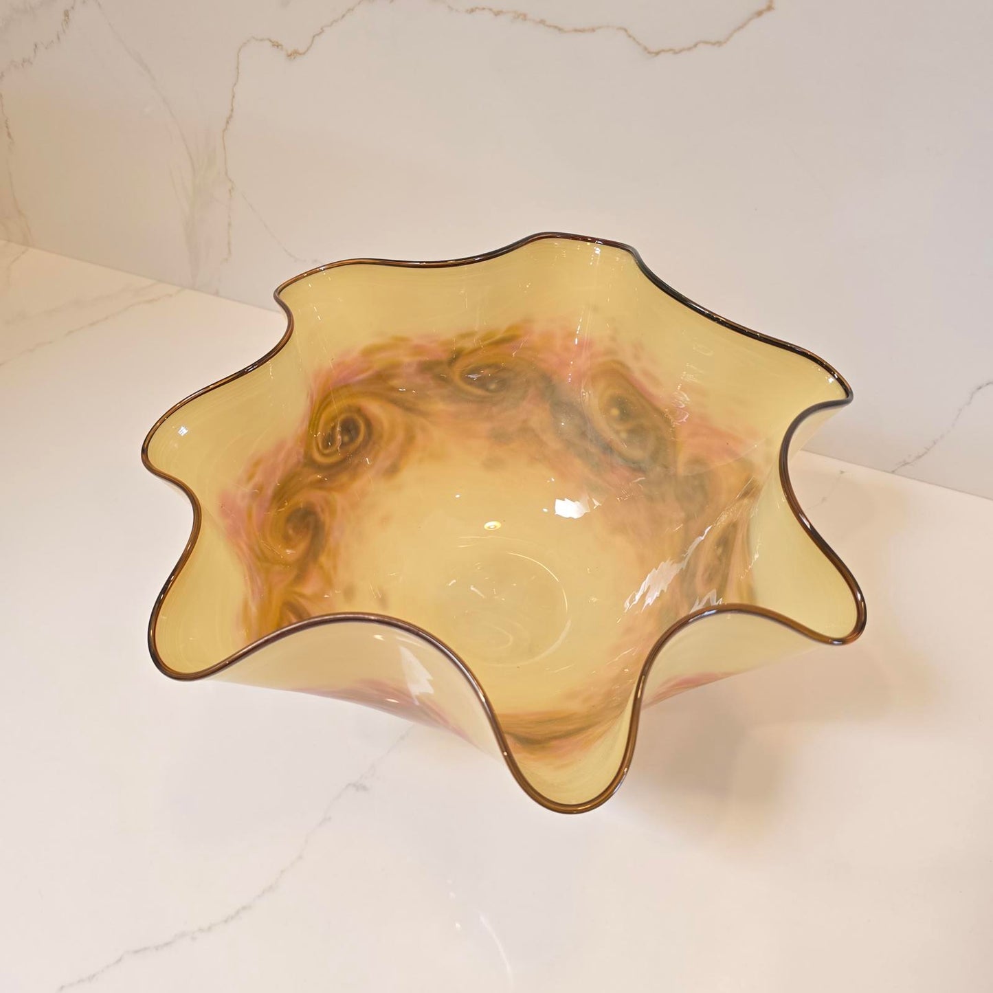 Stunning Hand-Blown Art Glass Centerpiece