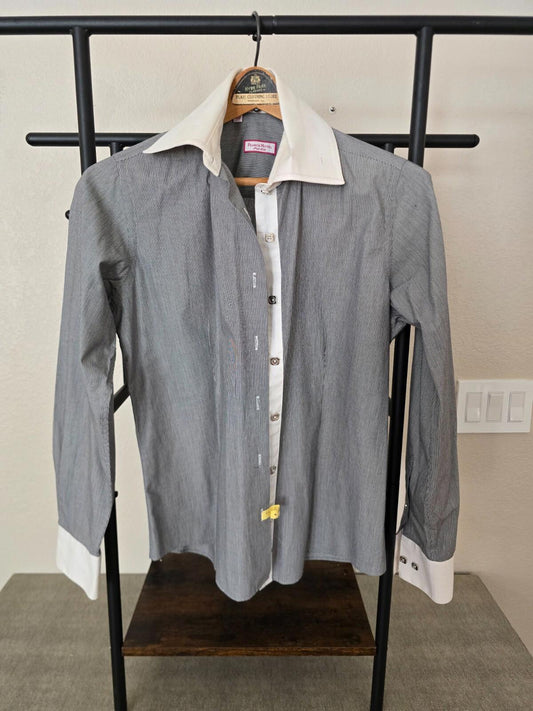 Franck Michel Black and White Women's Shirt - Size Small