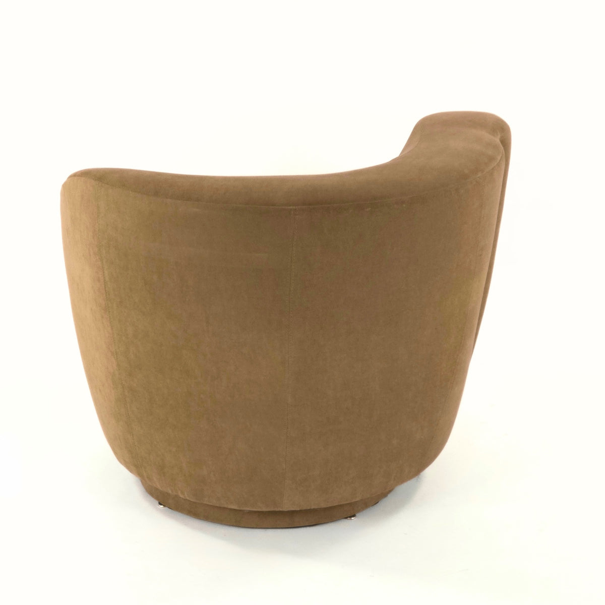 Precedent Corkscrew Swivel Chair in Taupe Upholstery
