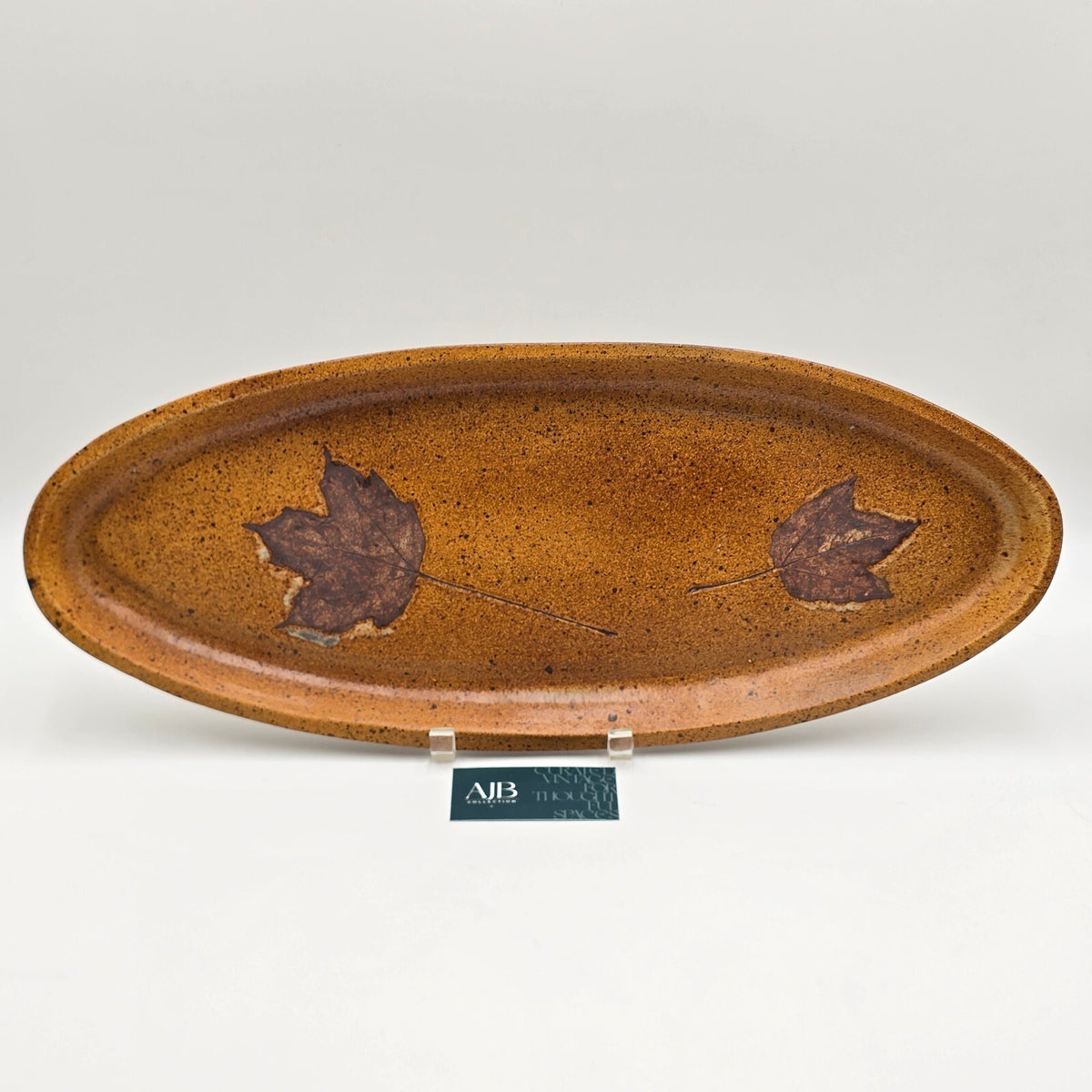 Handcrafted Studio Pottery Serving Pieces Maple Leaves