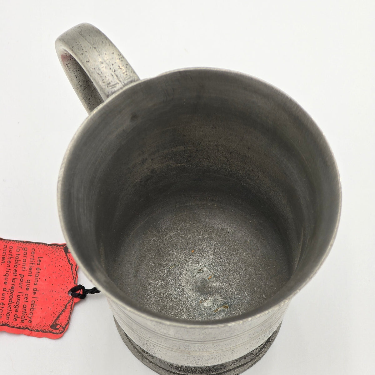 Vintage Les Etains de L'Abbaye French Pewter Pitcher Cup Mid-Century