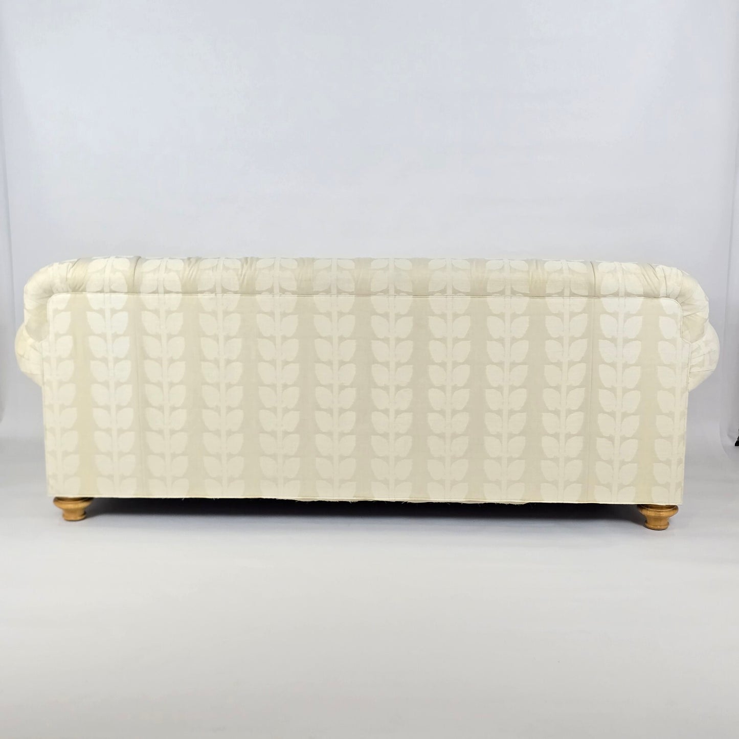 Kravet Luxury Custom Upholstered Sofa - Cream Botanical Print (87")