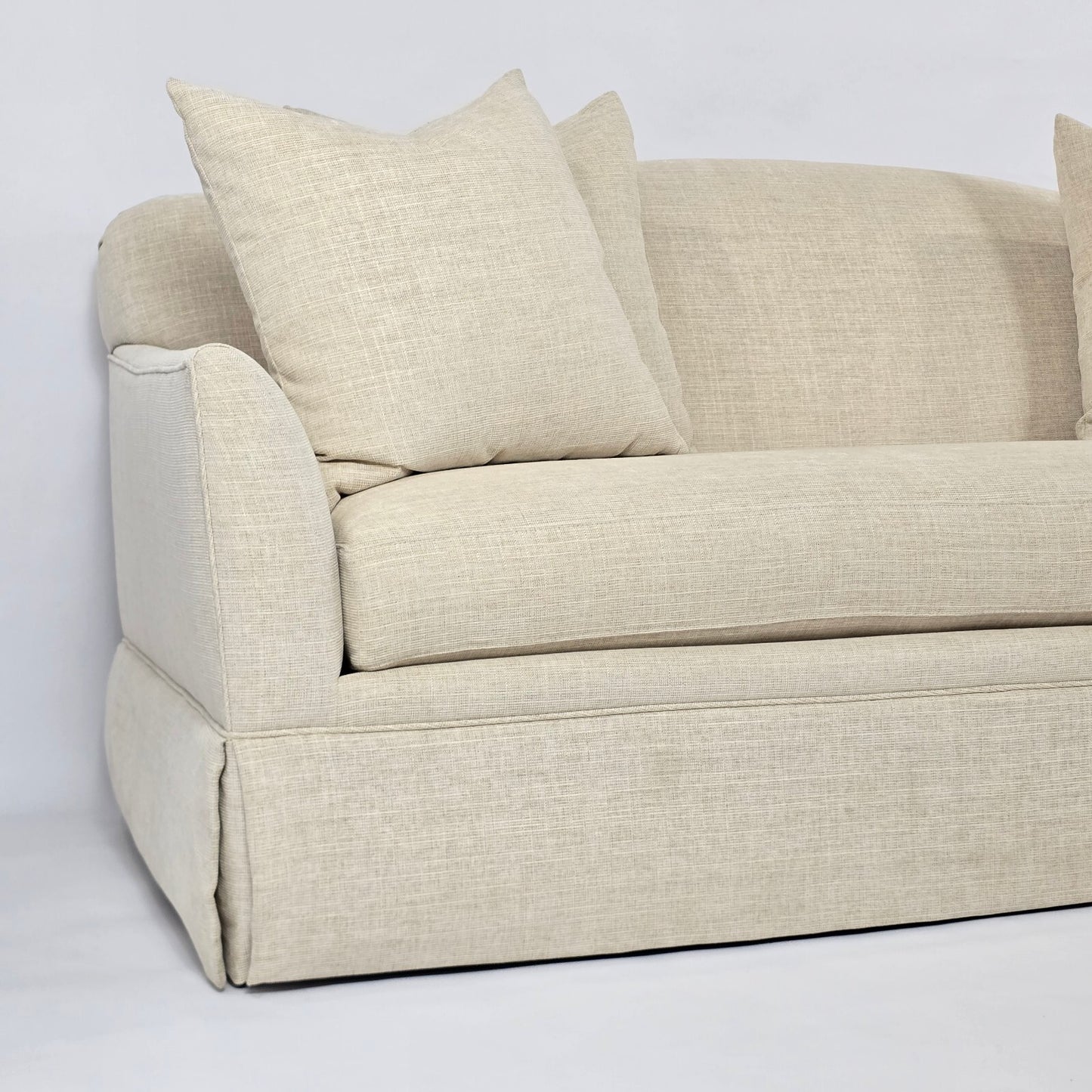 Custom Contemporary Couch with Neutral Upholstery
