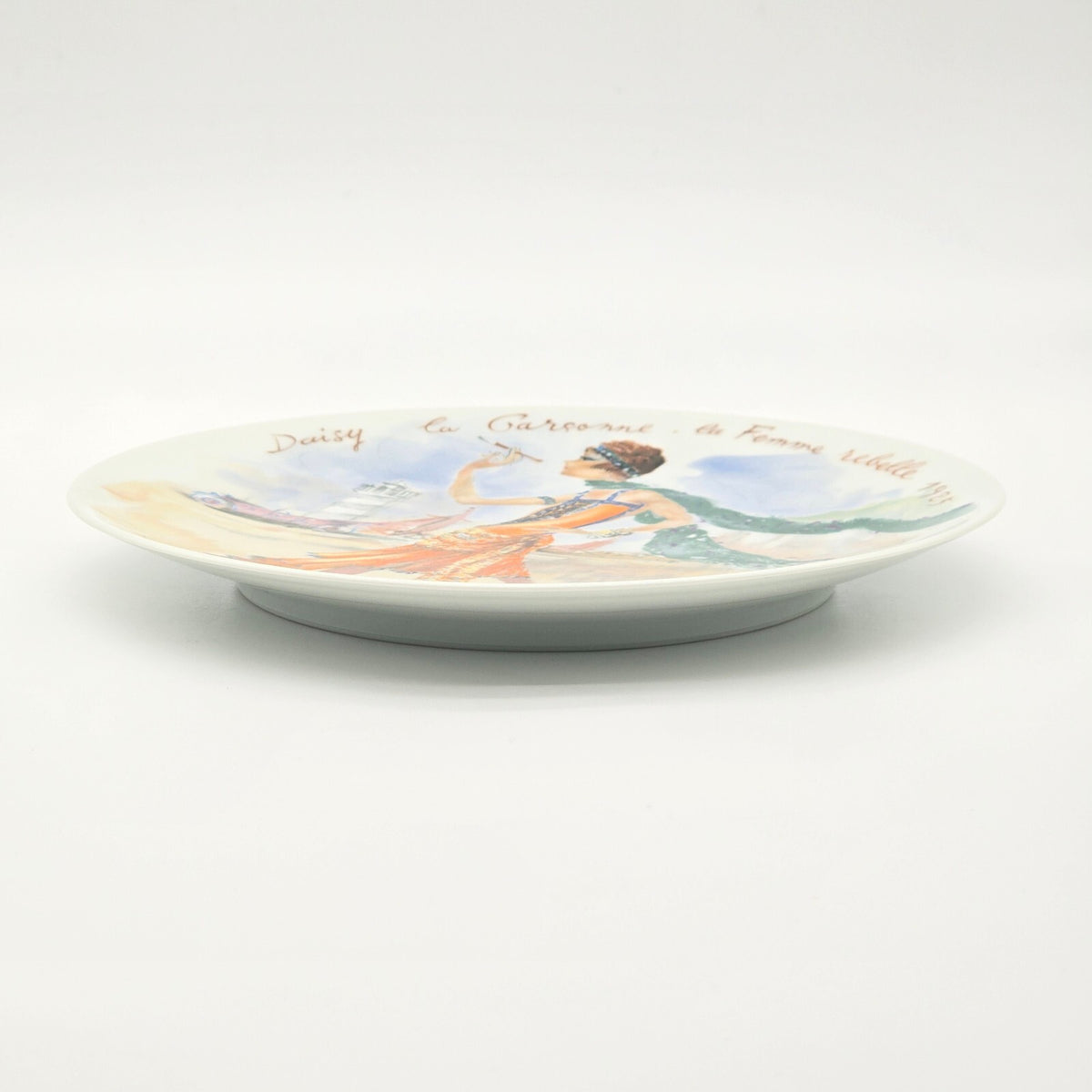 Vintage D'Arceau Limoges Daisy La Garconne 1925 Art Deco Plate 1977