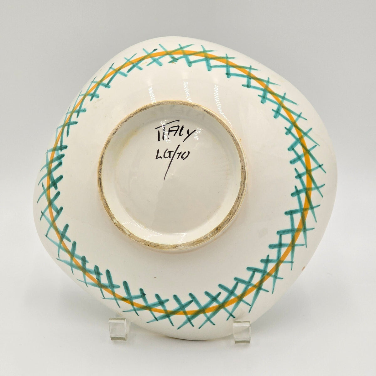 Deruta Hand-Painted Italian Ceramic Serving Bowl