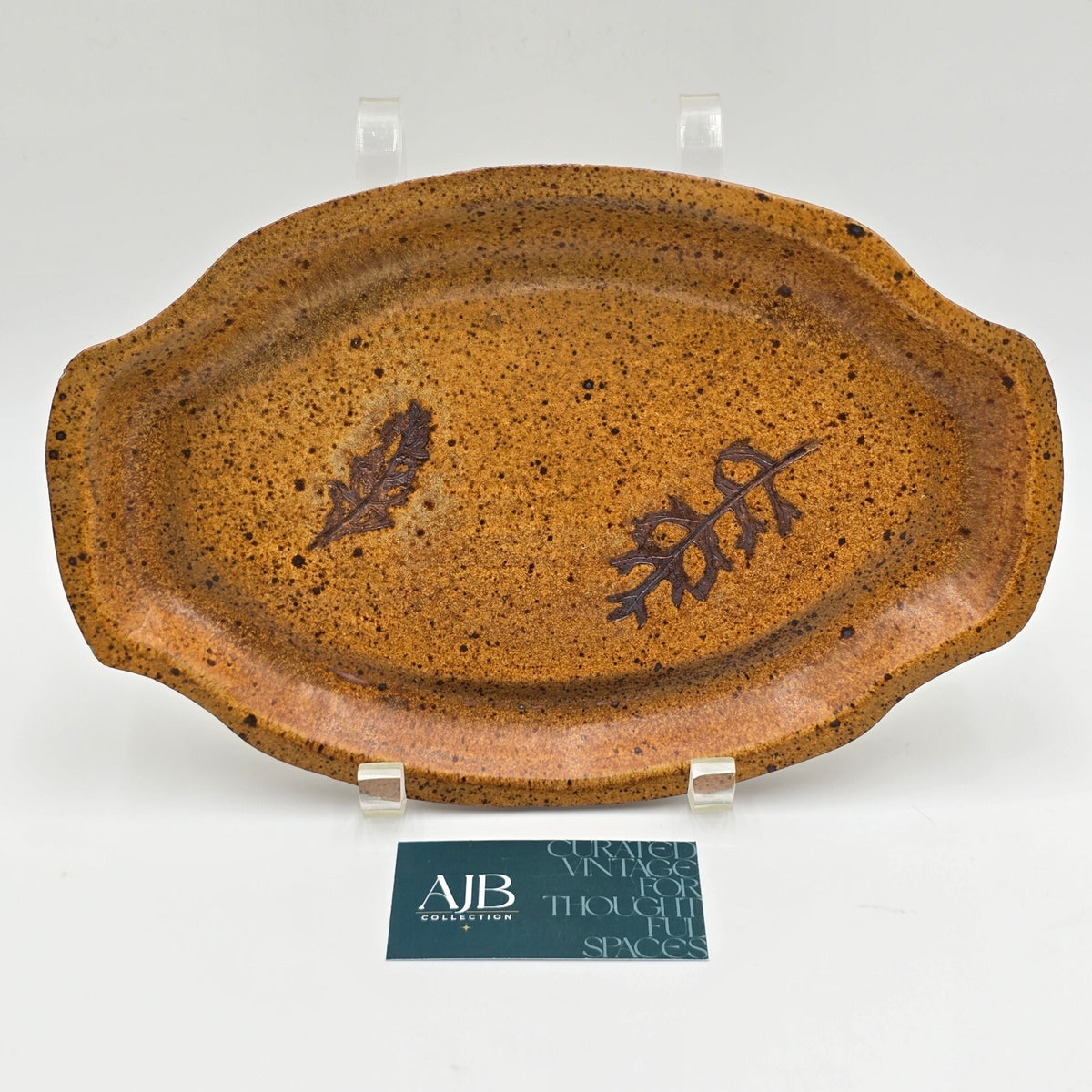 Handcrafted Studio Pottery Serving Pieces Maple Leaves