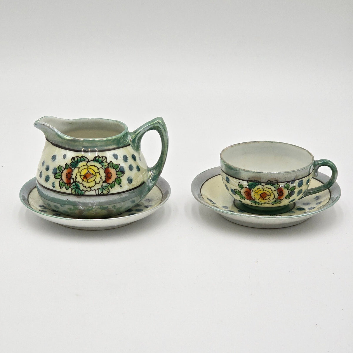 Vintage Japanese "The Little Hostess" Children's Lusterware Tea Set