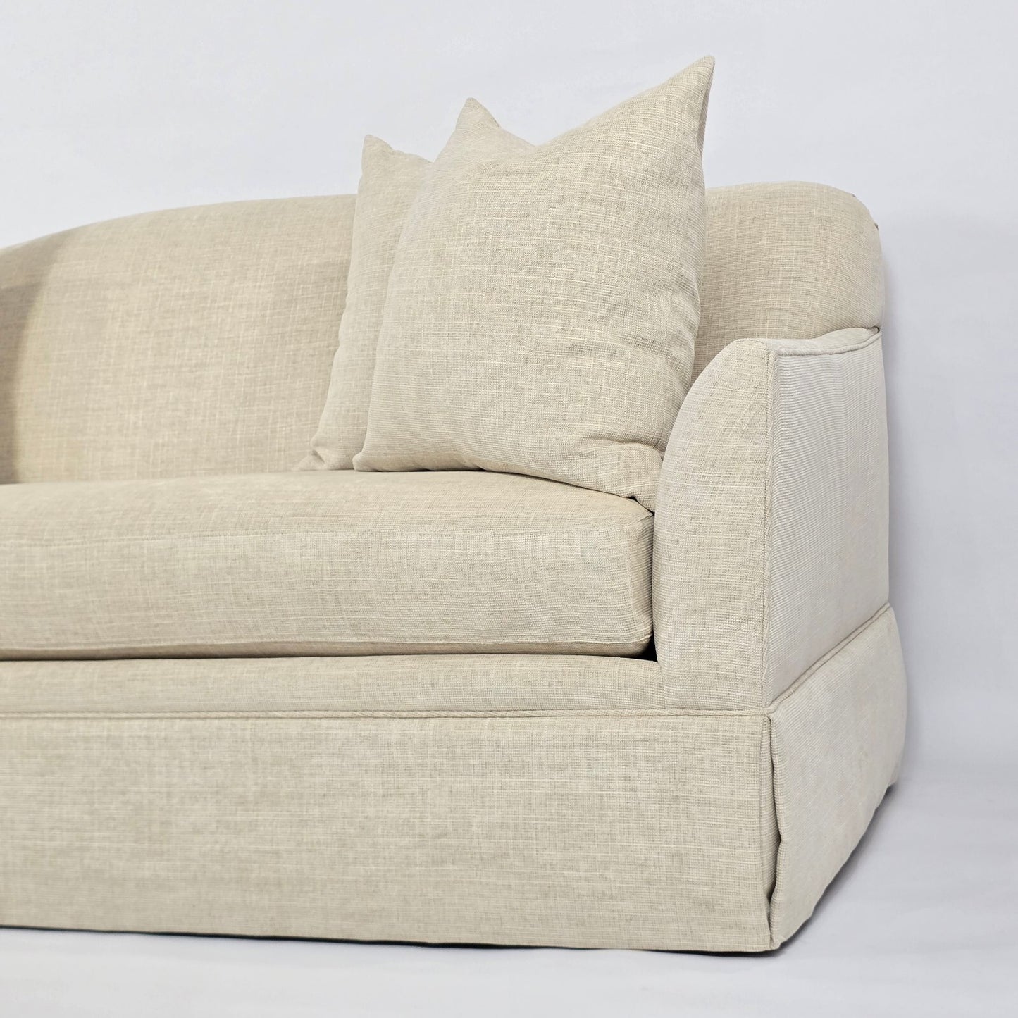 Custom Contemporary Couch with Neutral Upholstery