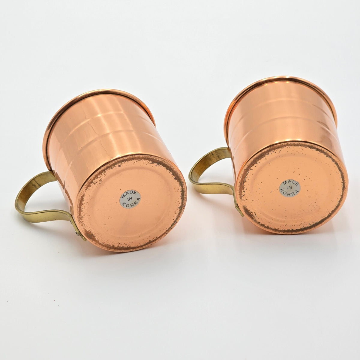 Vintage Set of Copper and Brass Mugs