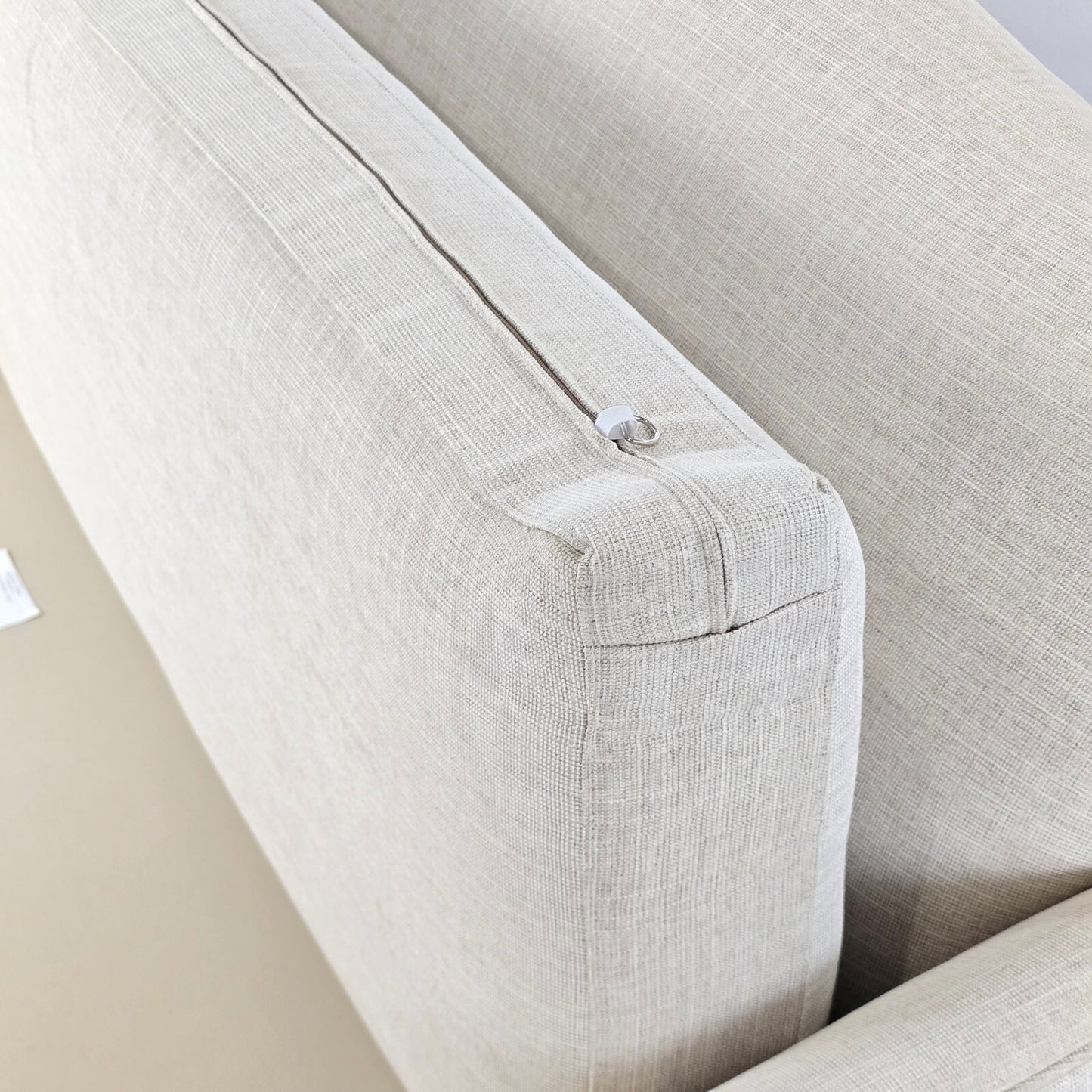 Custom Contemporary Couch with Neutral Upholstery