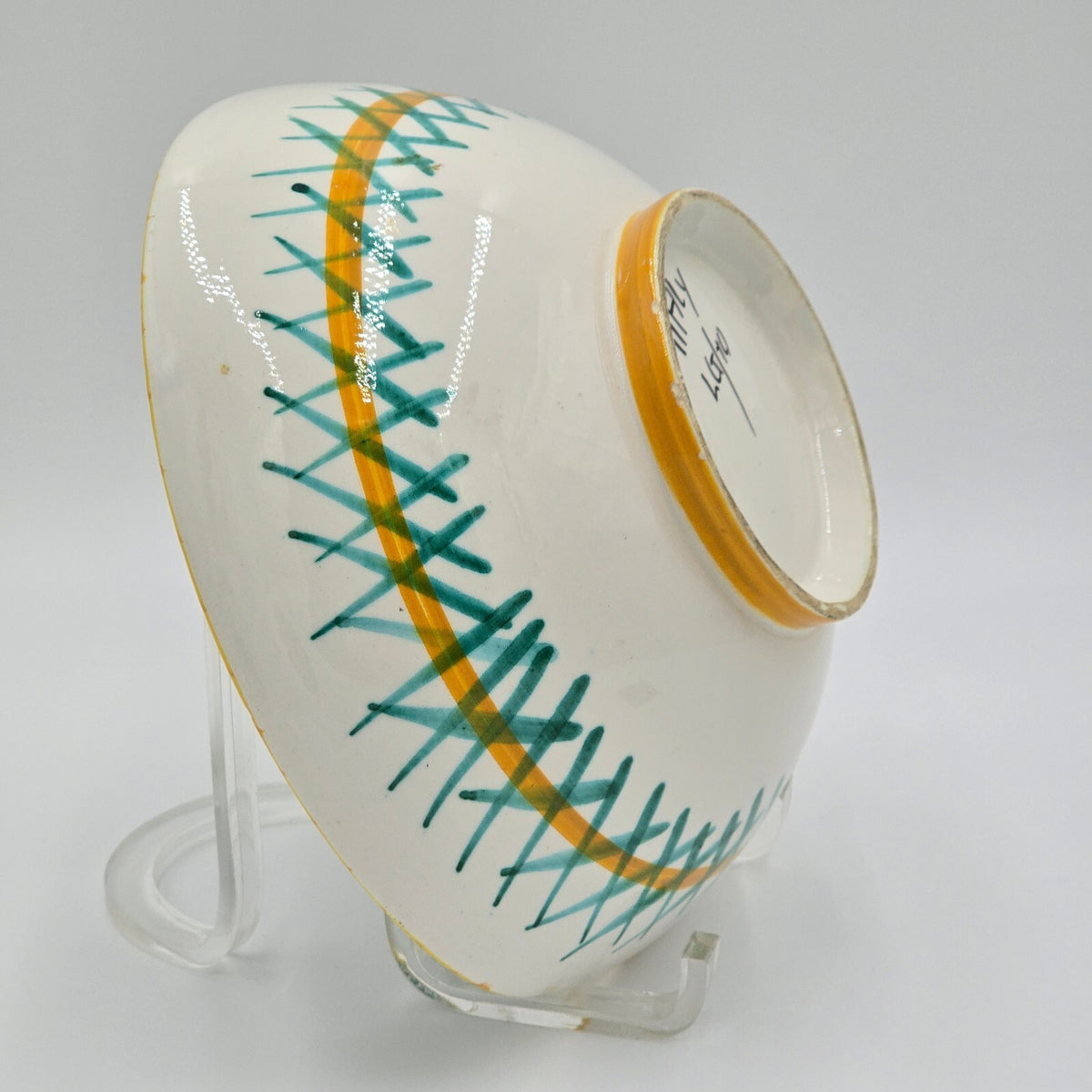 Deruta Hand-Painted Italian Ceramic Serving Bowl