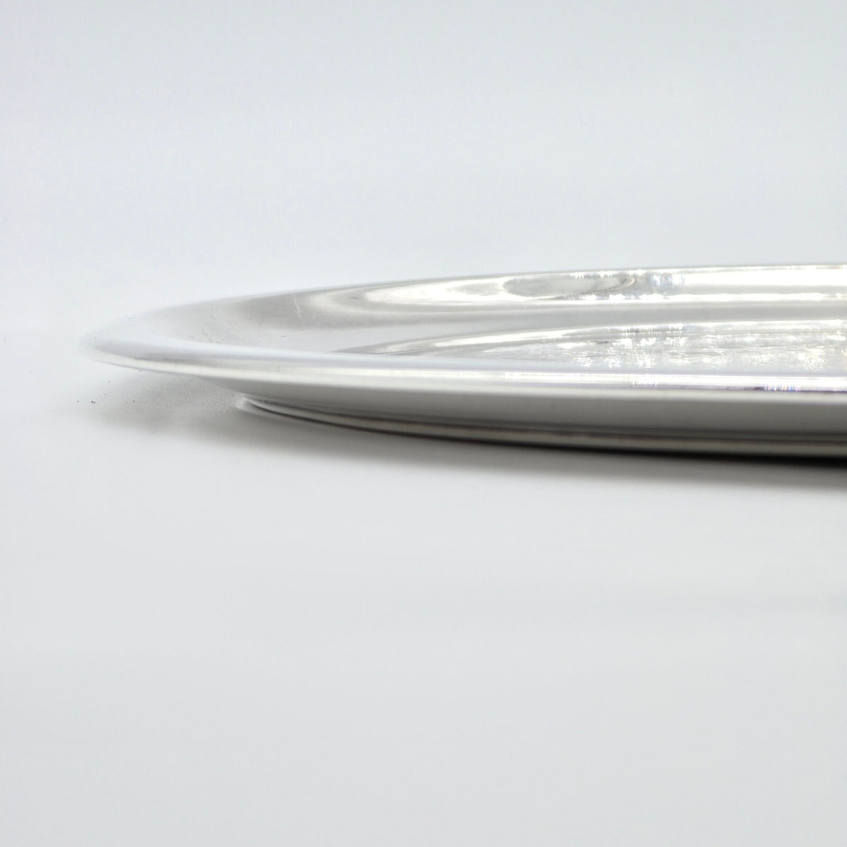 Vintage F.B.R. 2311 Silver on Copper Round Serving Tray Floral 12"
