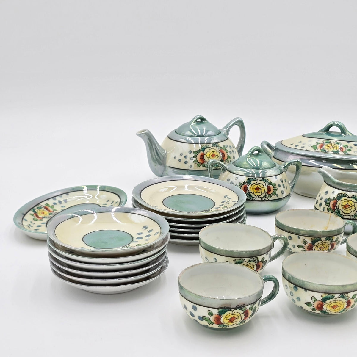 Vintage Japanese "The Little Hostess" Children's Lusterware Tea Set