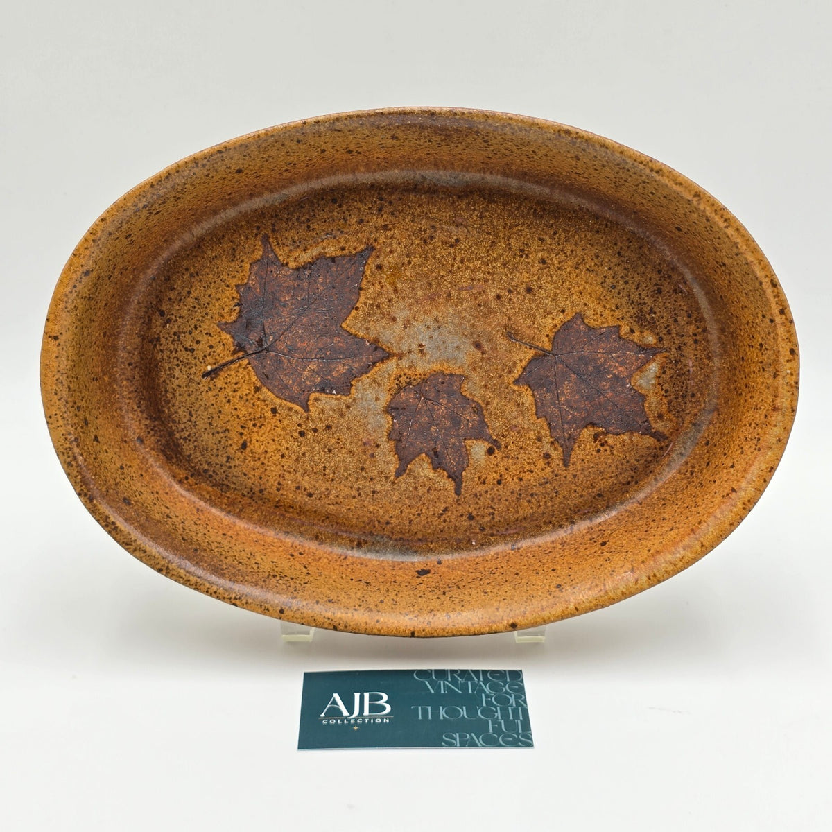 Handcrafted Studio Pottery Serving Pieces Maple Leaves