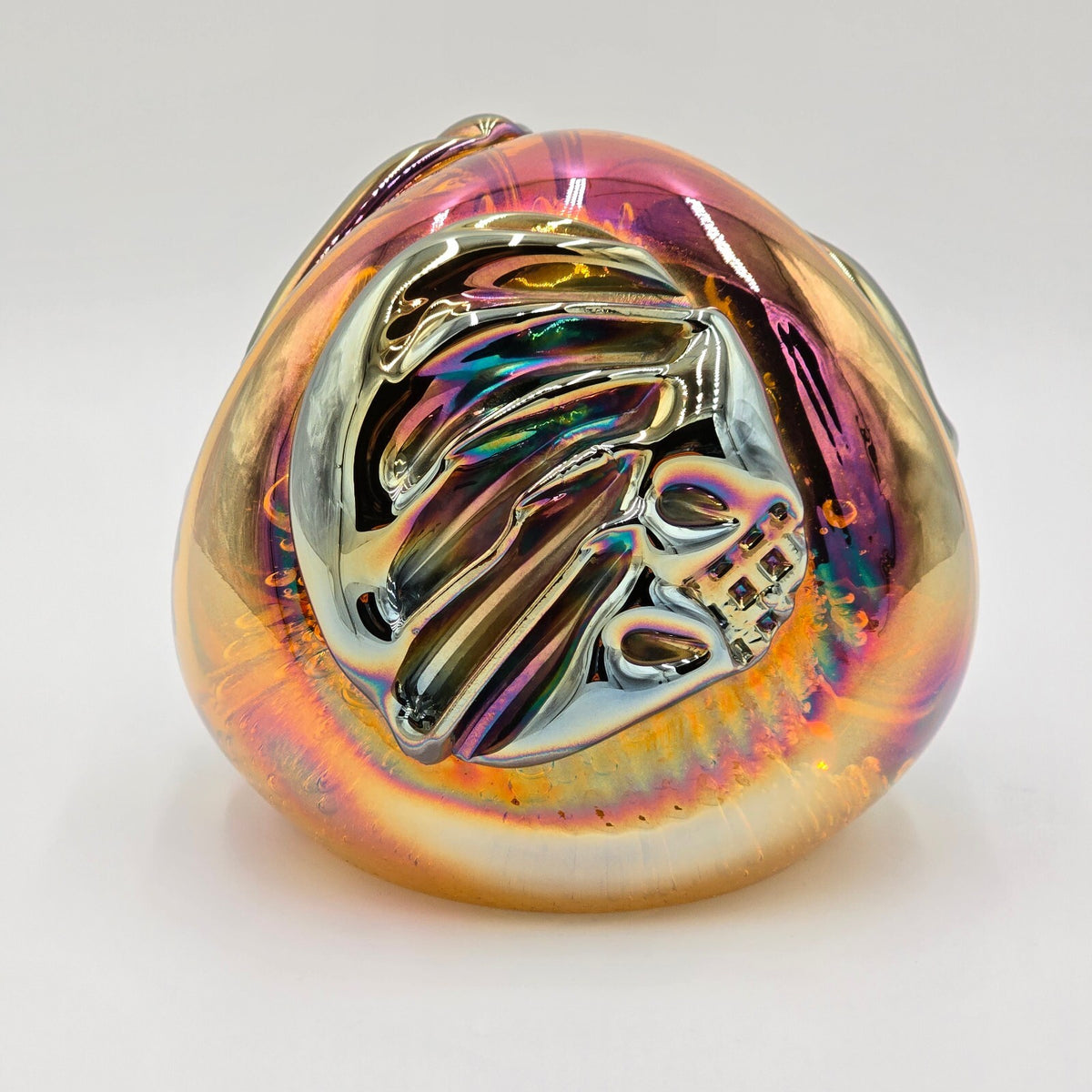 Vintage Rollin Karg Magnum Art Glass Paperweight Sculpture, Signed 2002