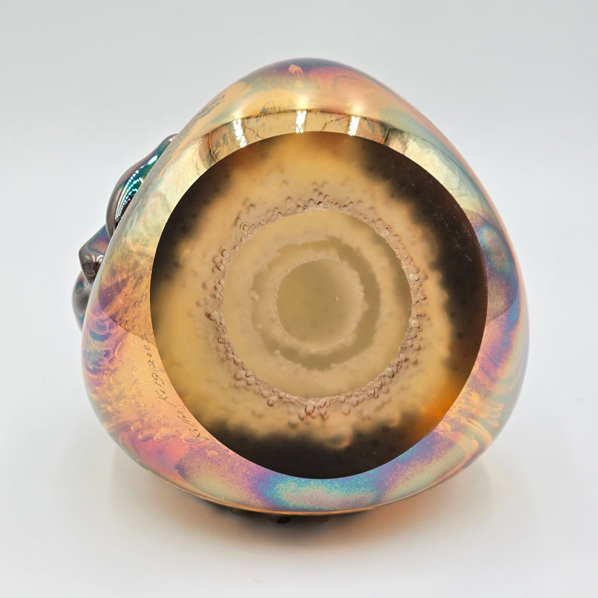 Vintage Rollin Karg Magnum Art Glass Paperweight Sculpture, Signed 2002